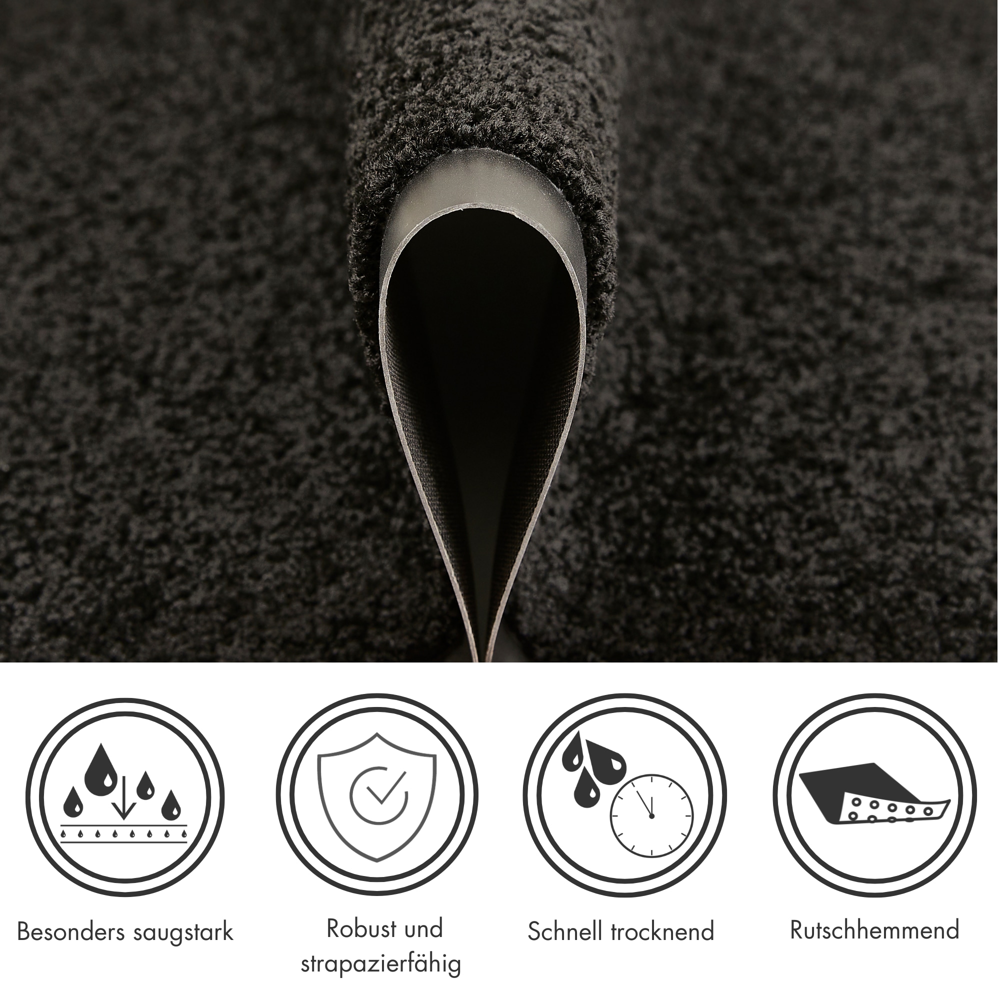 Andiamo Tapis de sol »Verdi, Made in Netherlands« Rectangulaire 6 mm Höhe Schmutzfangmatte, Eingangsmatte, rutschfest, strapazierfähig