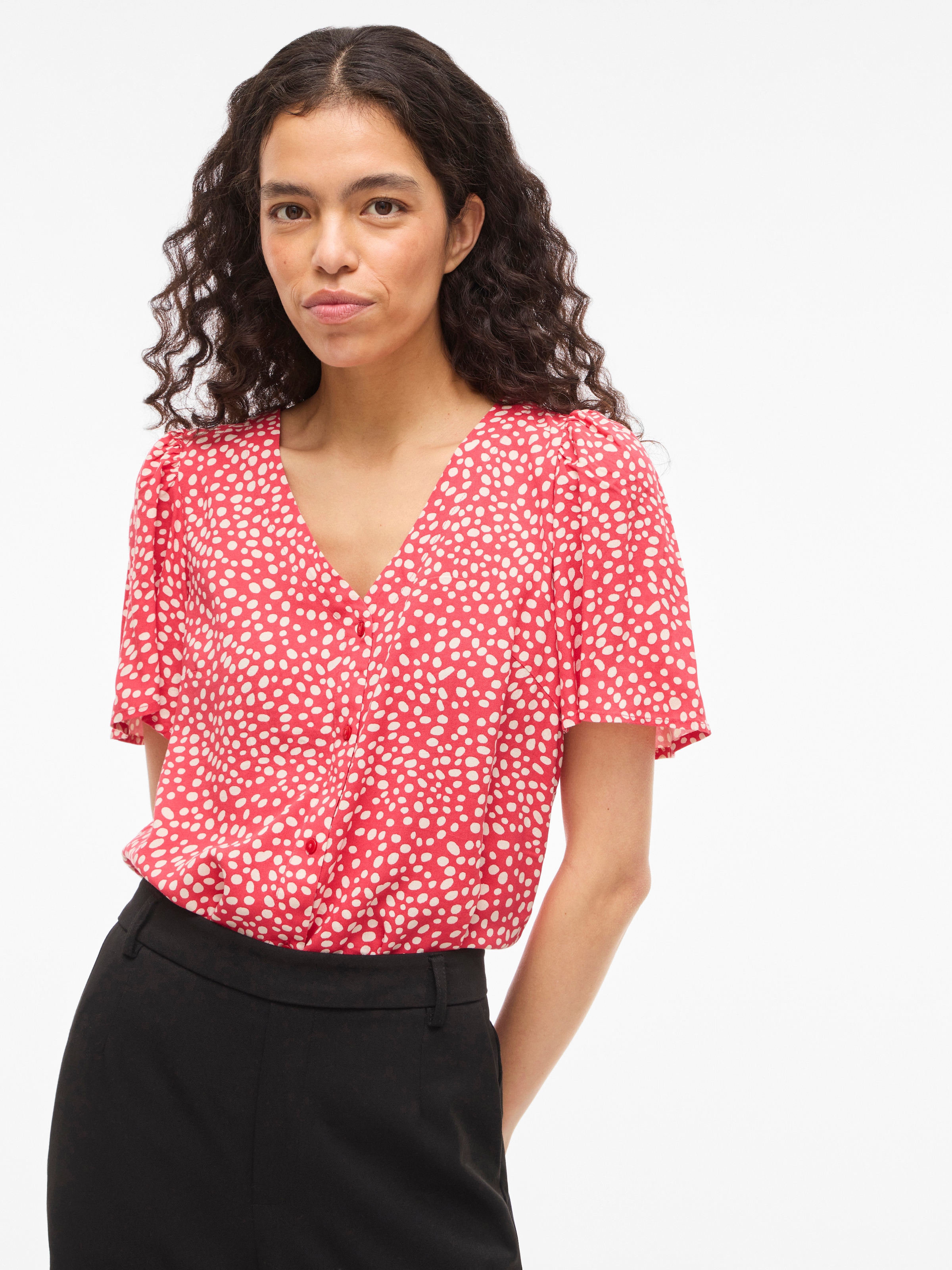 Vila Blouse chemise »VIGRACE V-NECK S/S SHIRT - NOOS«