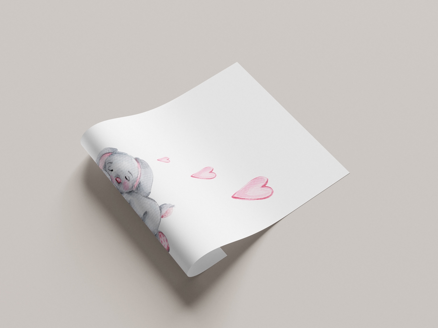 Lüttenhütt Bild mit Rahmen »oder Poster, Schlafender Hase mit Herzen« Fantasy | Herz | Herzen | Tiere 1 Stk. tlg. HD Premium Druck