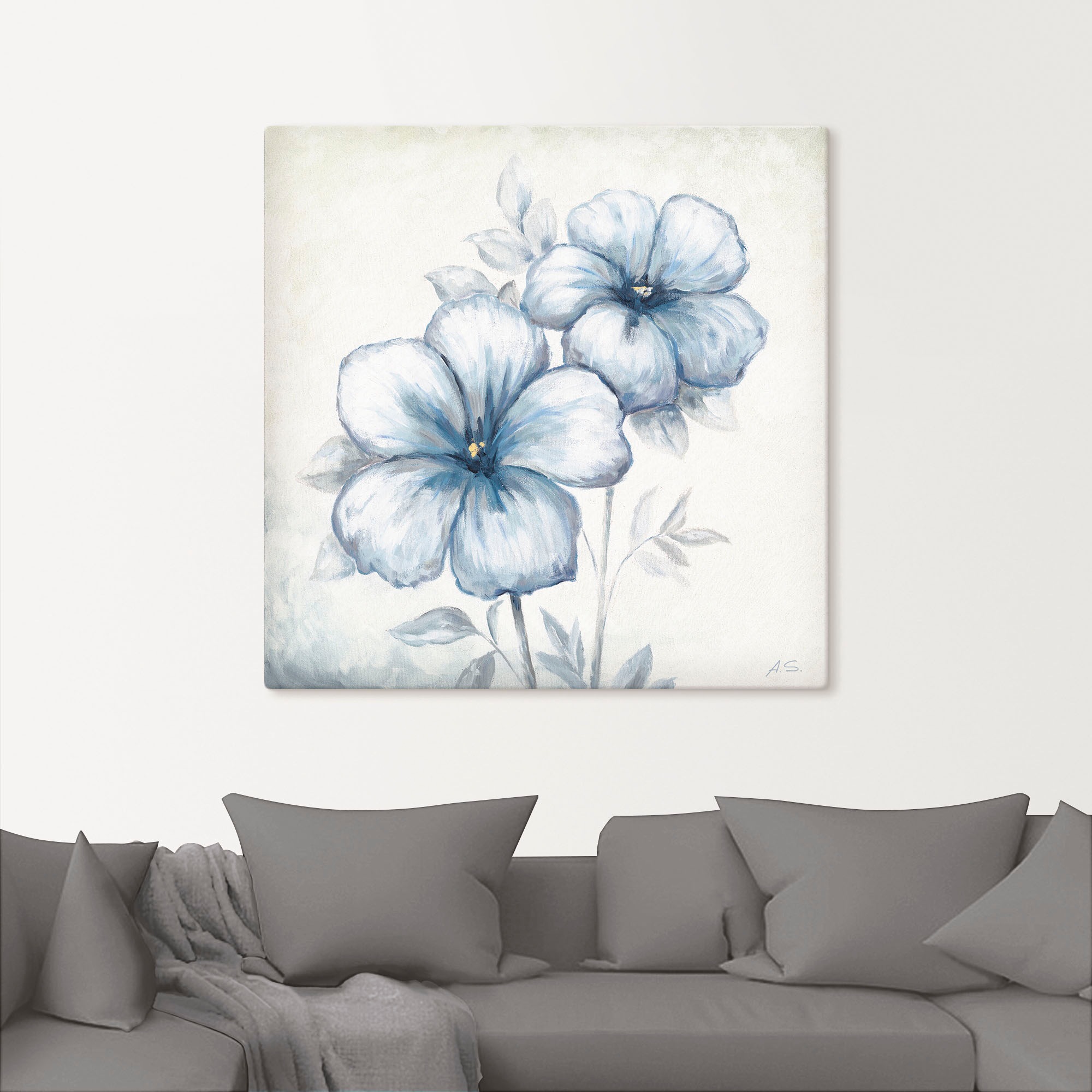 Artland Wandbild »Blauer Mohn« Blumen 1 Stk. tlg. als Leinwandbild, Poster, Wandaufkleber in verschied. Grössen