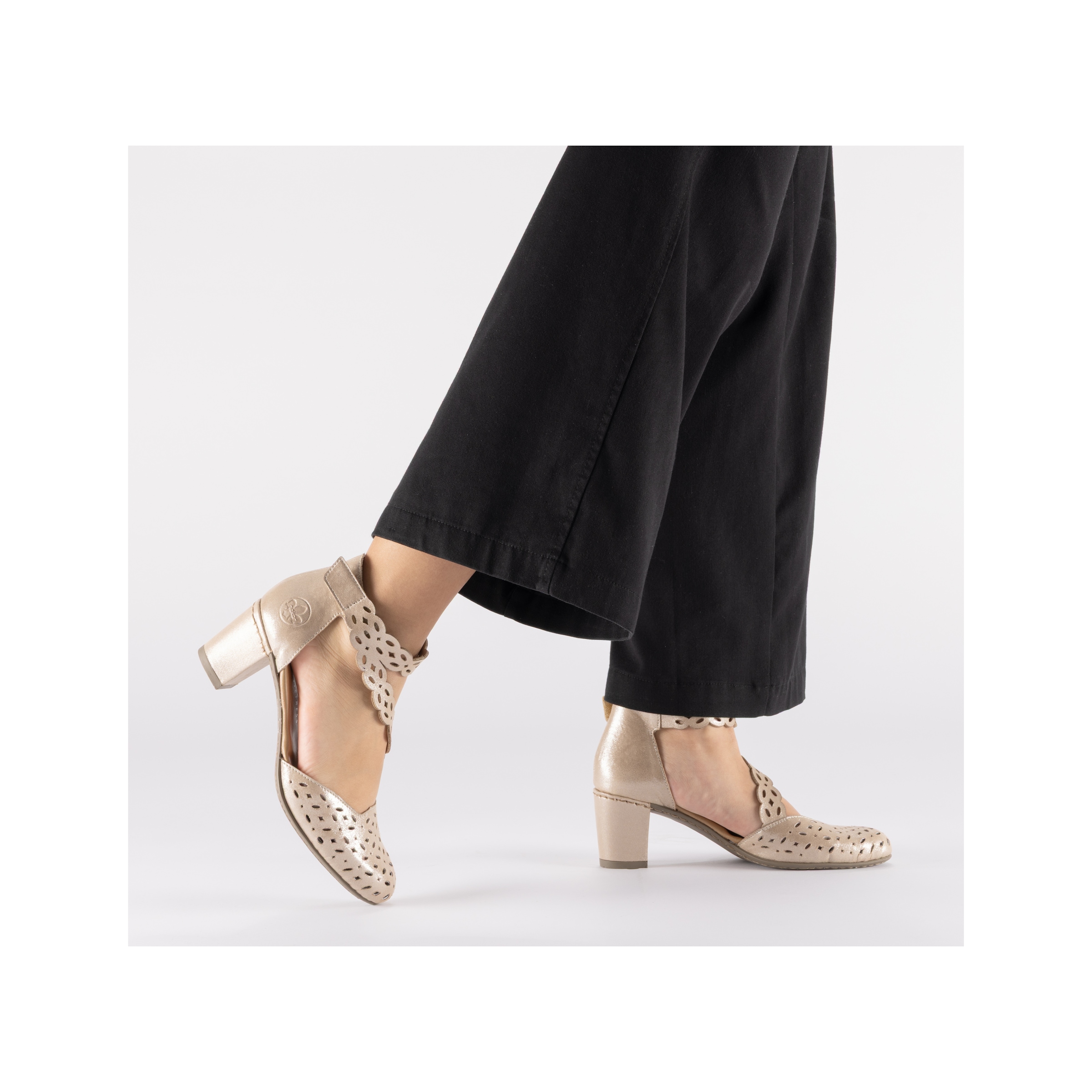 Rieker Escarpins à bride  chaussure d'été, escarpins avec fermeture velcro, talon bloc