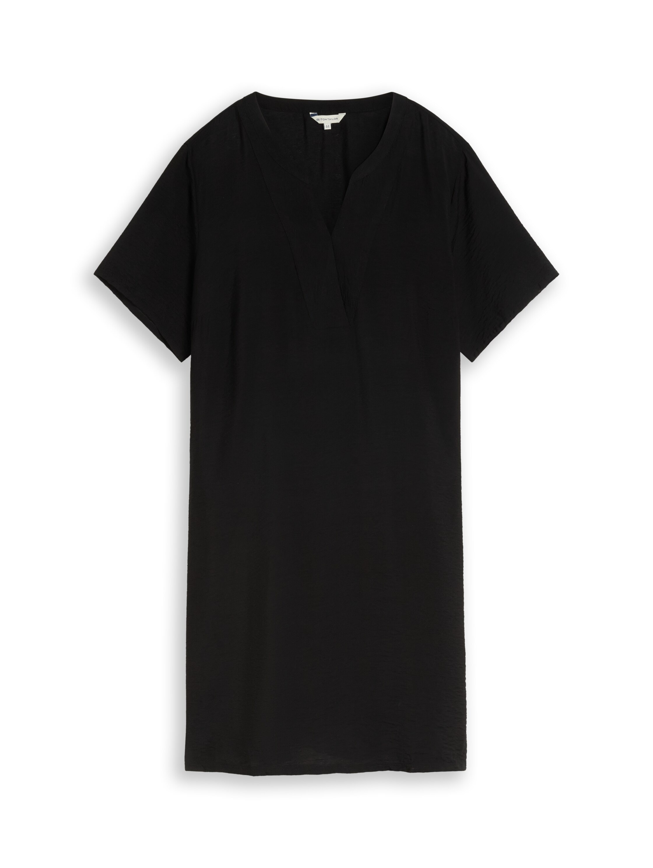 TOM TAILOR PLUS Blusenkleid Ohne Taschen Sommerkleid mit Split Neck
