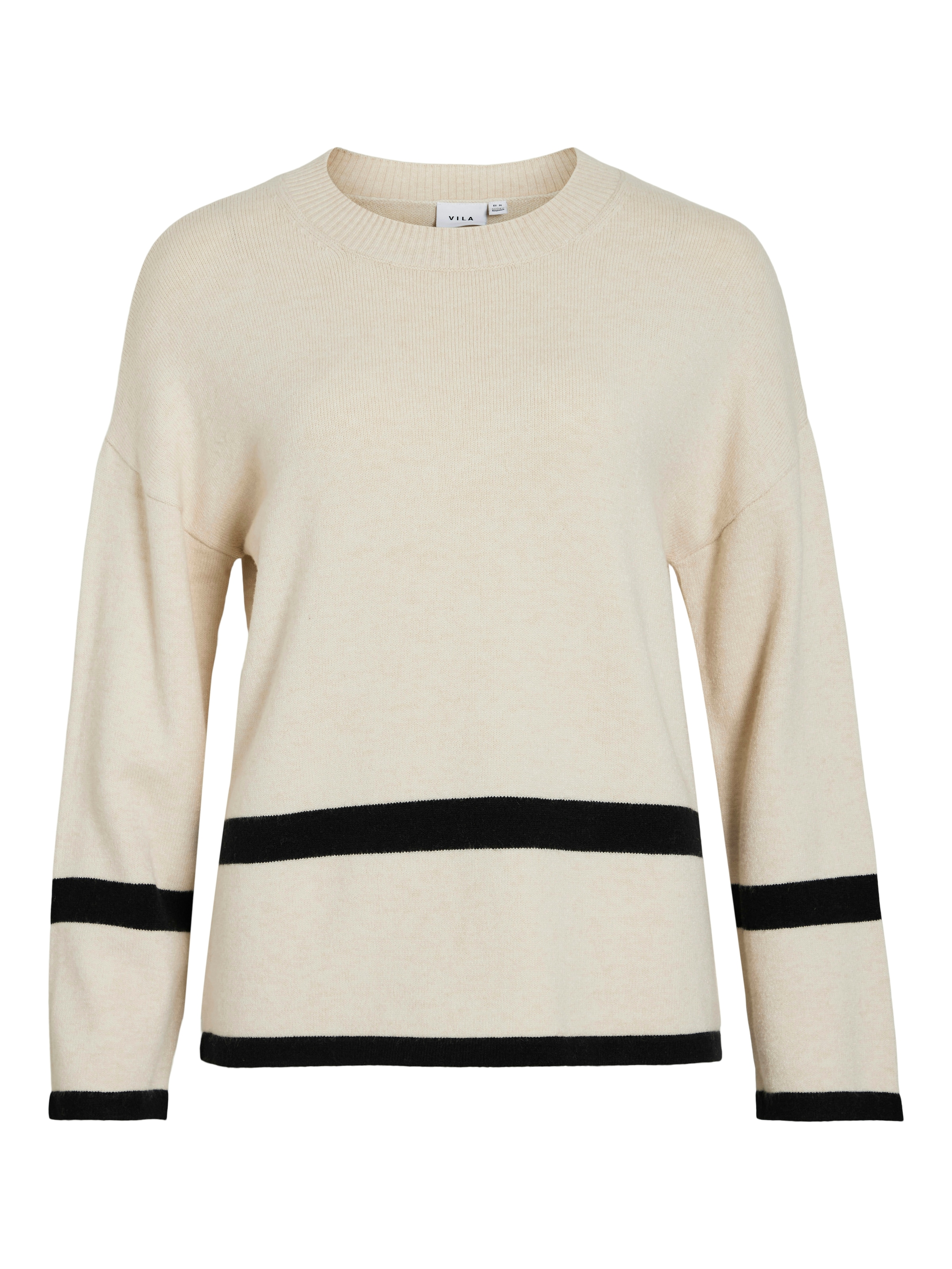 Vila Pull à col rond »VIRIL O-NECK OVERSIZE L/S KNIT TOP- NOOS« Mélange de matériaux, oversize