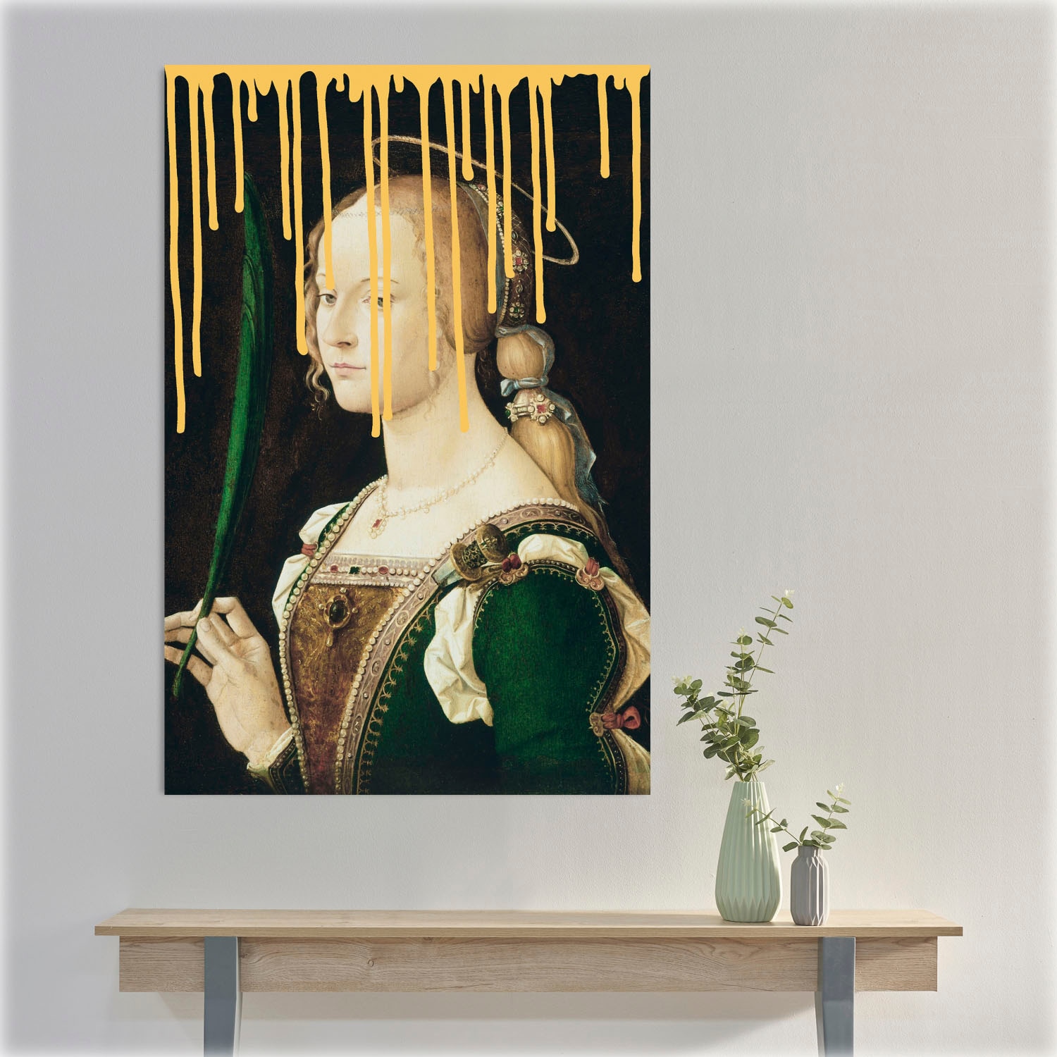 queence Acrylglasbild »Frau mit Farbklecks« Bilder von Frauen | Formen | Frau | Gemälde | Historische Persönlichkeiten | Kunst Fine Art-Print in Galeriequalität