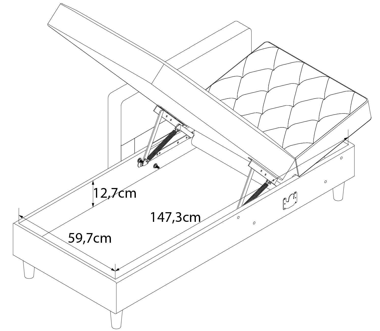 CosmoLiving by Cosmopolitan Ecksofa »Liberty, L-Form,« mit Schlafffunktion, Recamiere beidseitig montierbar, Sitzhöhe 43 cm