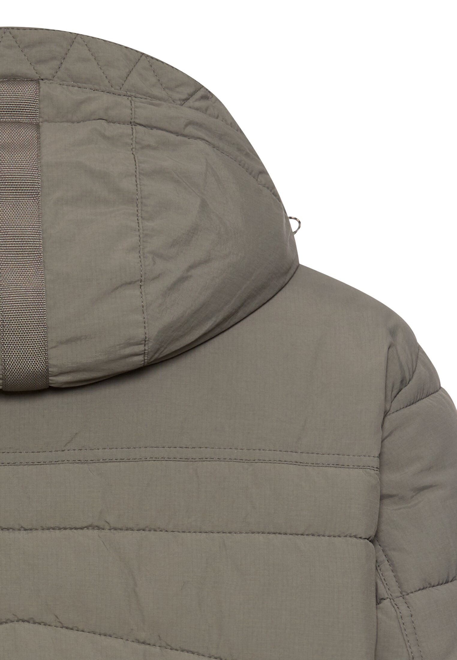 camel active Veste matelassée avec capuche Veste d'hiver avec capuche et patte de boutonnage