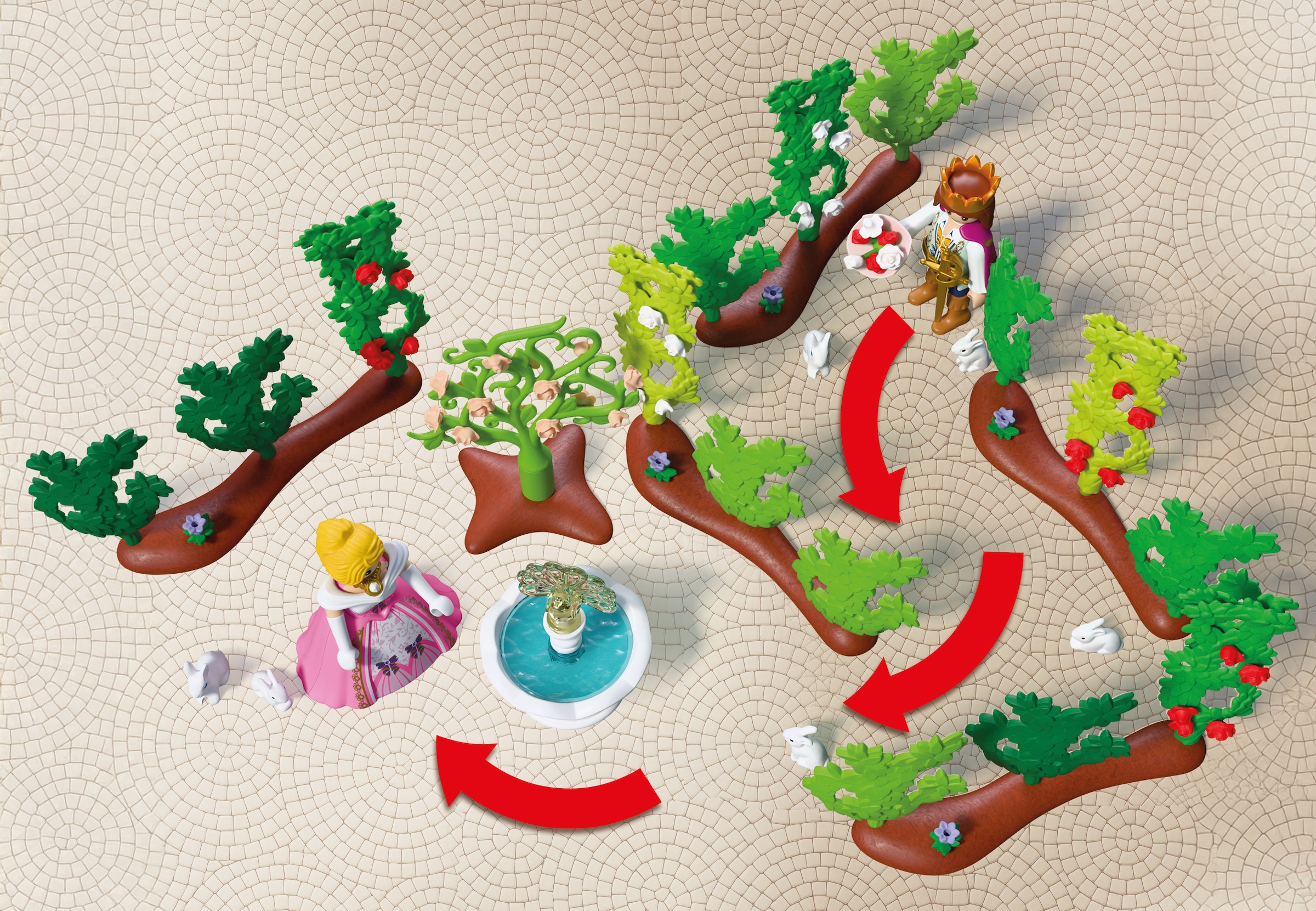 Playmobil® Jeu de construction »Königlicher Irrgarten (72053), Princess« Made in Europe