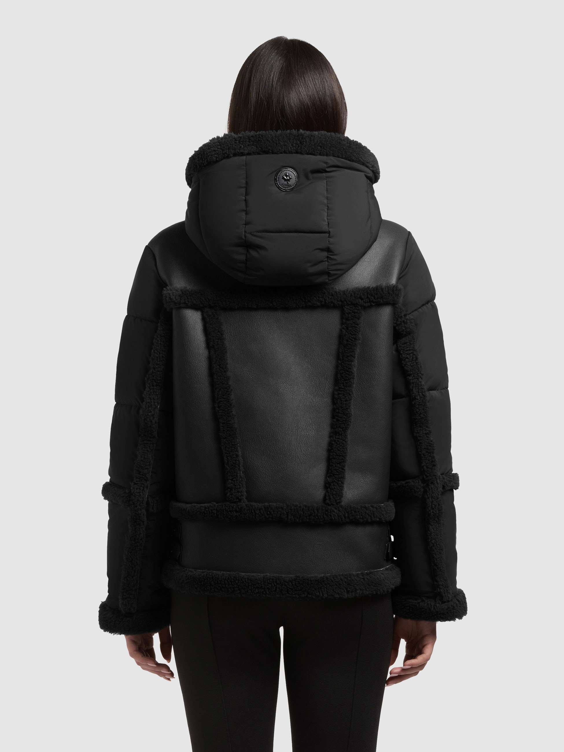 khujo Veste d'hiver »LEXYA« avec capuche wattierte, gesteppte Ärmel aus Nylon
