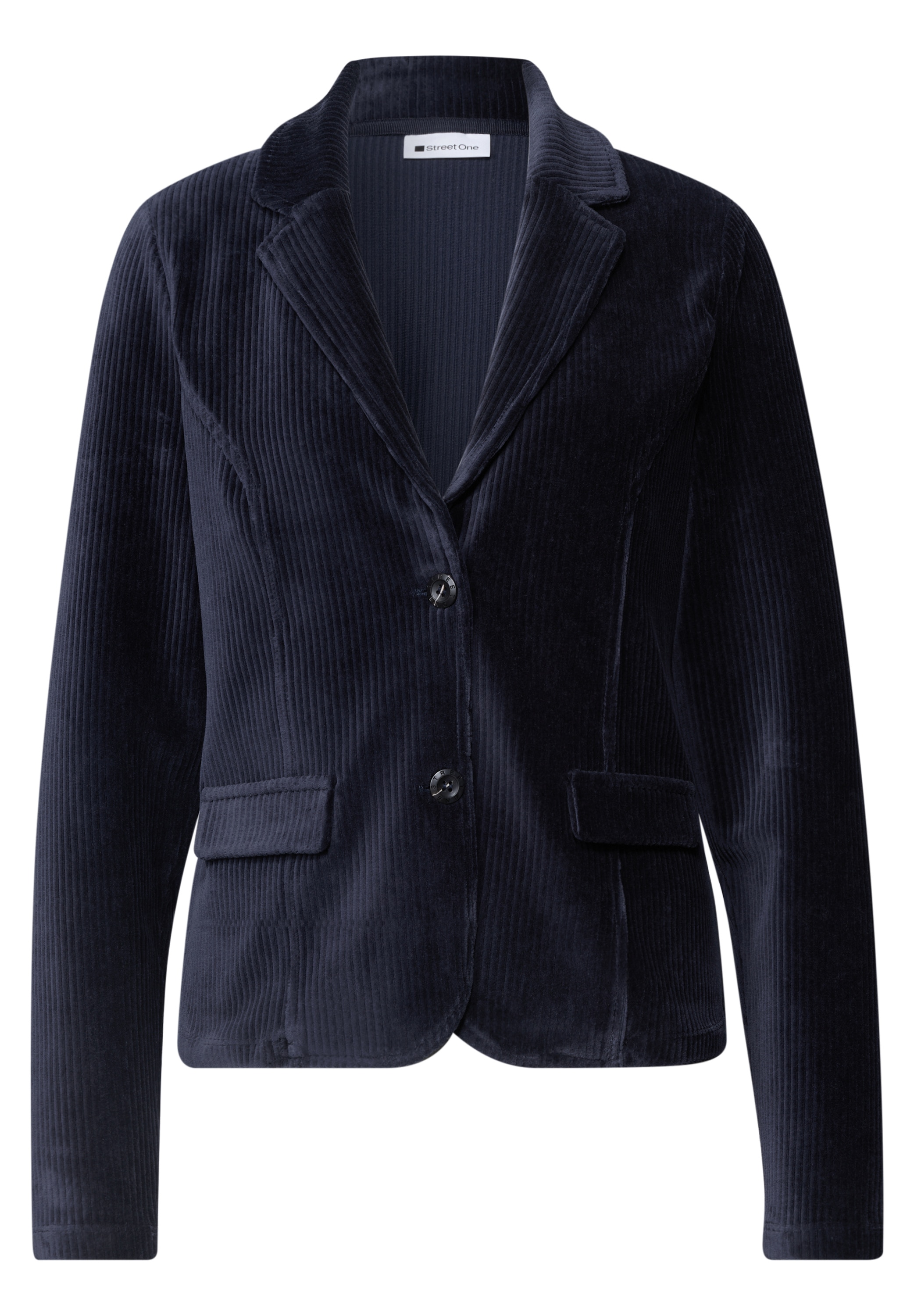 STREET ONE Veste blazer velours côtelé avec col à revers et boutons