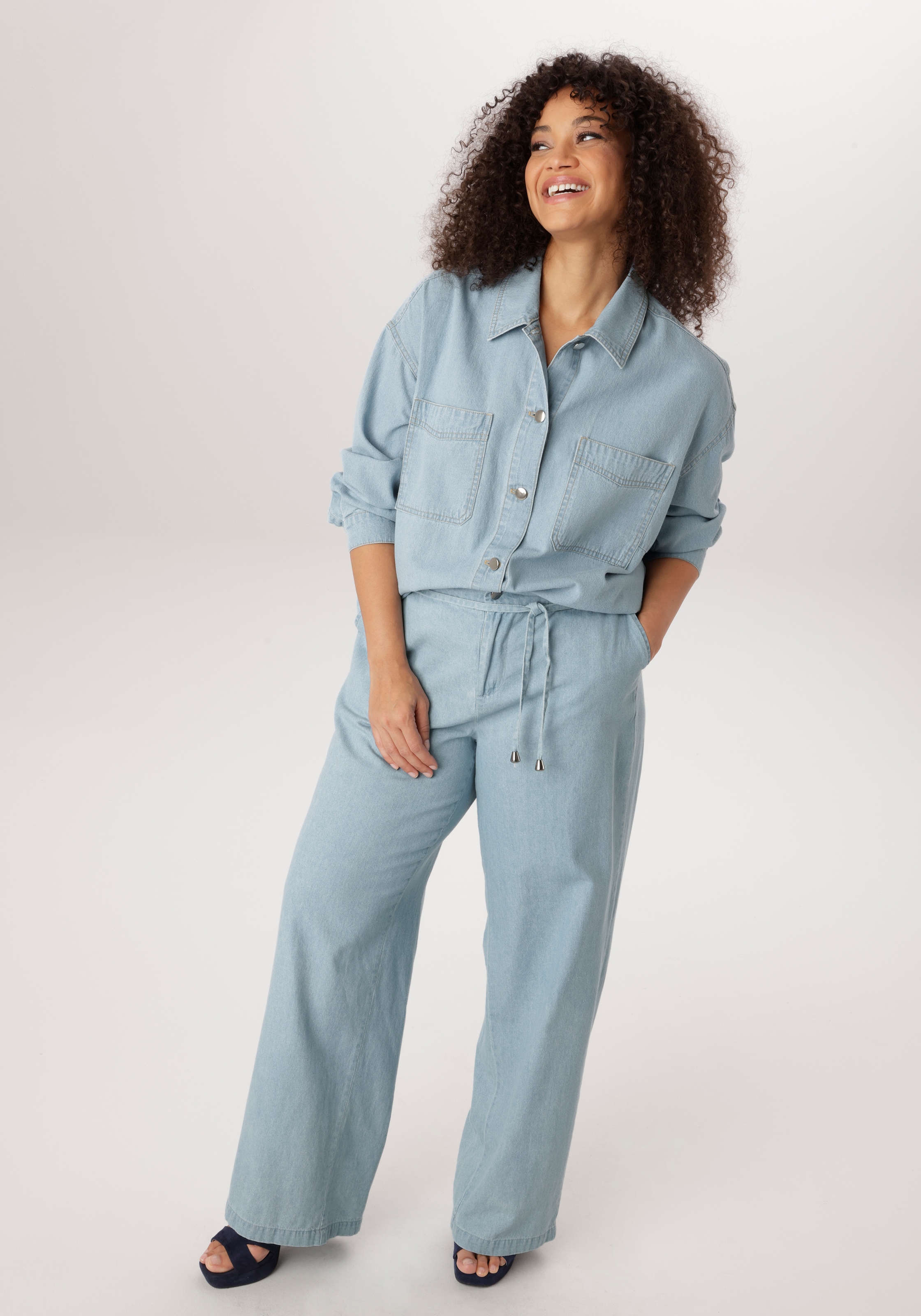 Aniston PLUS Blouse en jean grosszügig geschnitten - NEUE KOLLEKTION