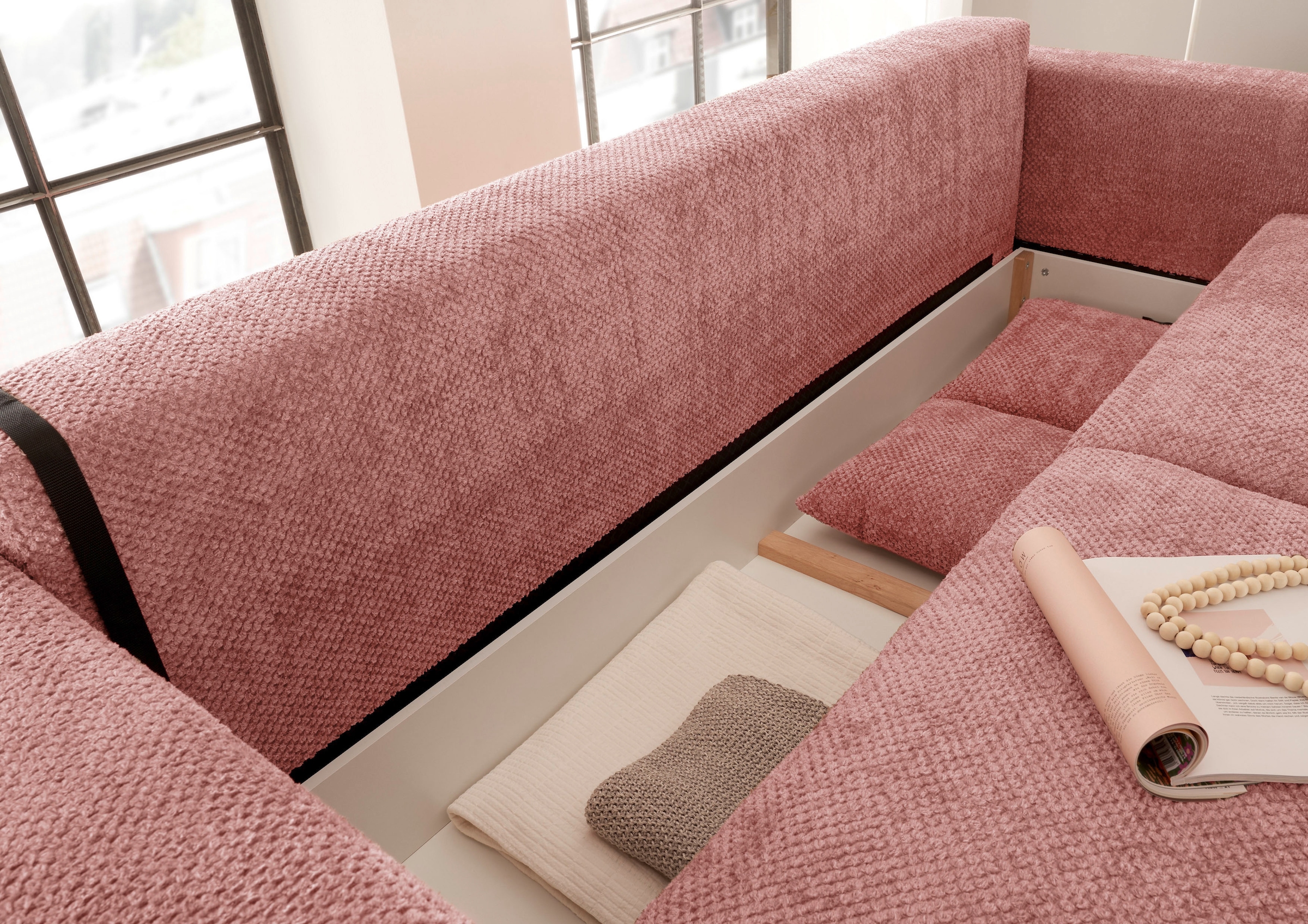 ED EXCITING DESIGN Canapé-lit »Bullet« mit Bettkasten & 2 Zierkissen