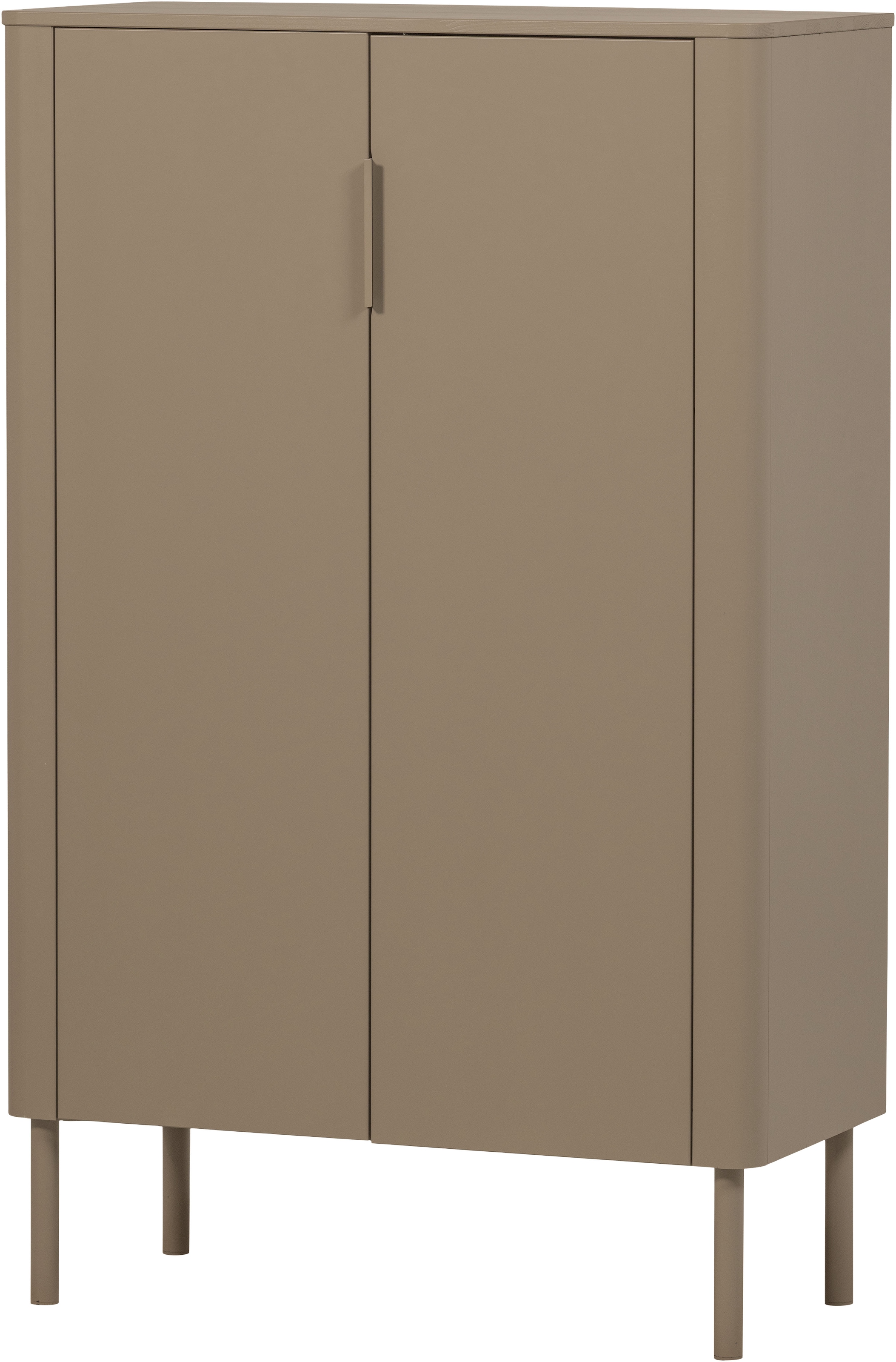 WOOOD Highboard »Gunnar FSC®-Mix Massivkiefer mit Dämpfung Funktion, 85 x 39 x 135 cm« Abgerundete Ecken, Tragkraft 15 kg pro Einlegeboden,sichtbare Maserung