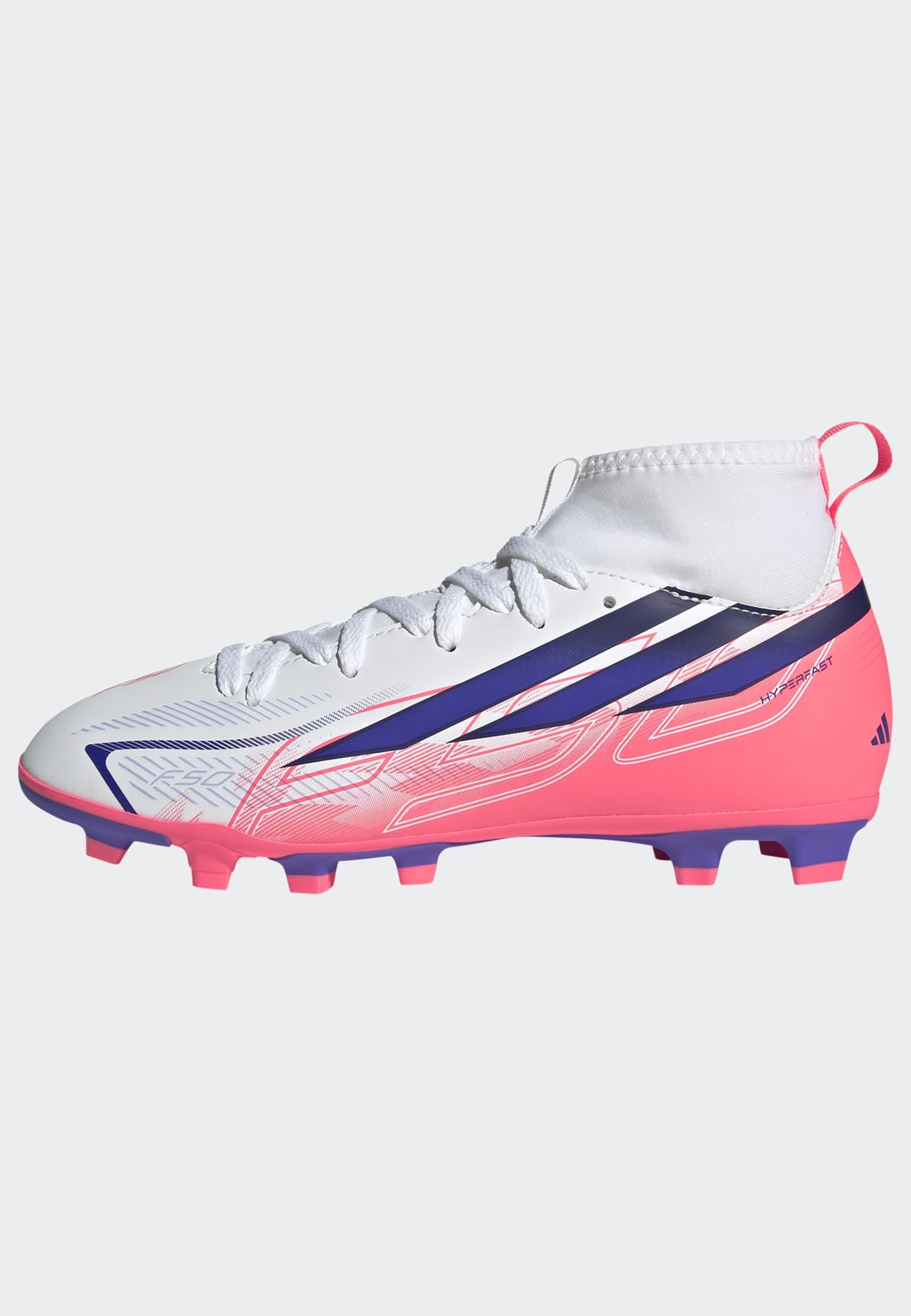 adidas Performance Fussballschuh »F50 HYPERFAST CLUB KIDS , FESTE BÖDEN/GEMISCHTE BÖDEN, HALBHOCH GESCHN«  für viele verschiedene Böden geeignet, für Jugendliche & Kinder
