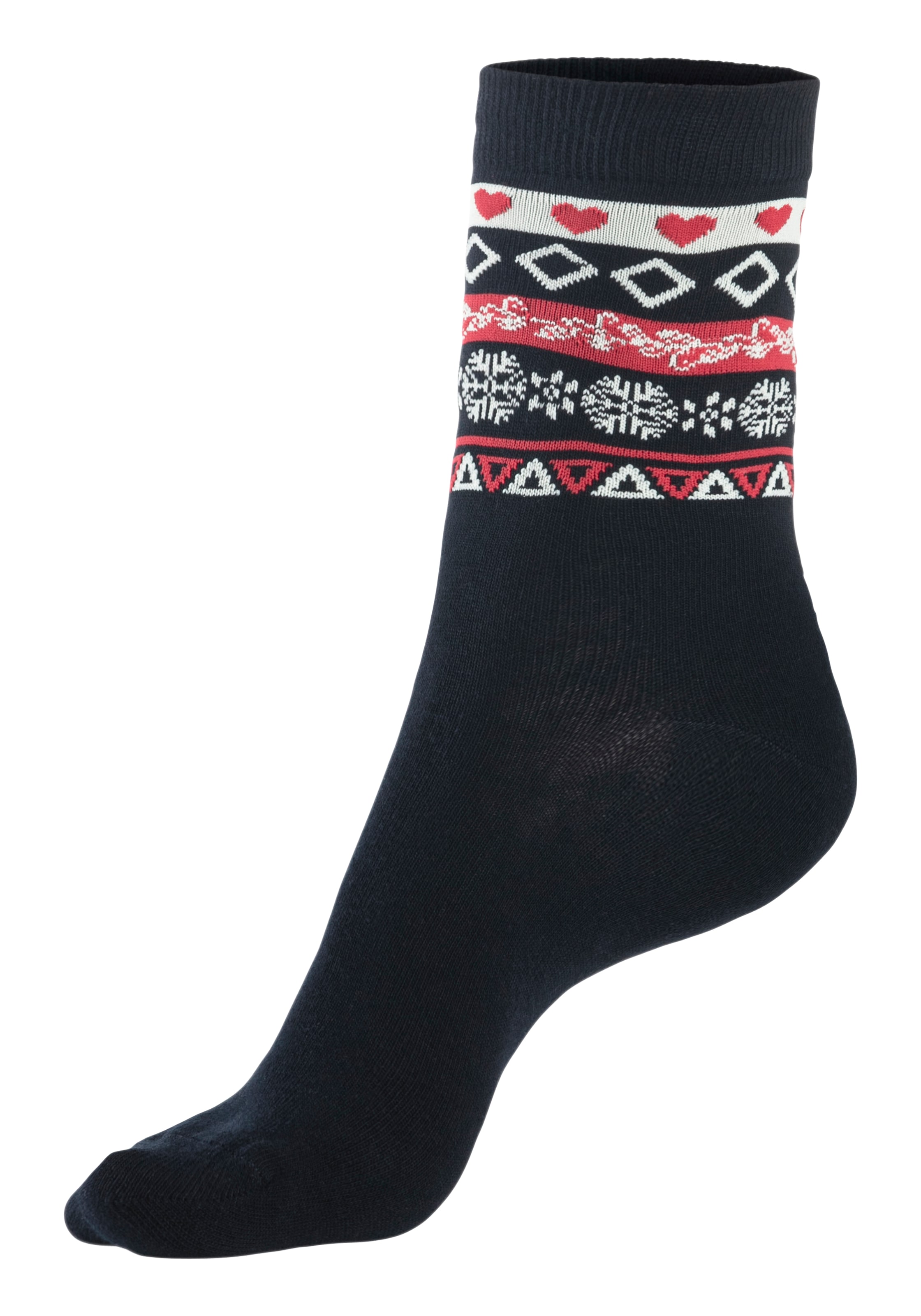 H.I.S Basicsocken Packung, 3 Stk. tlg. mit Wintermotiven