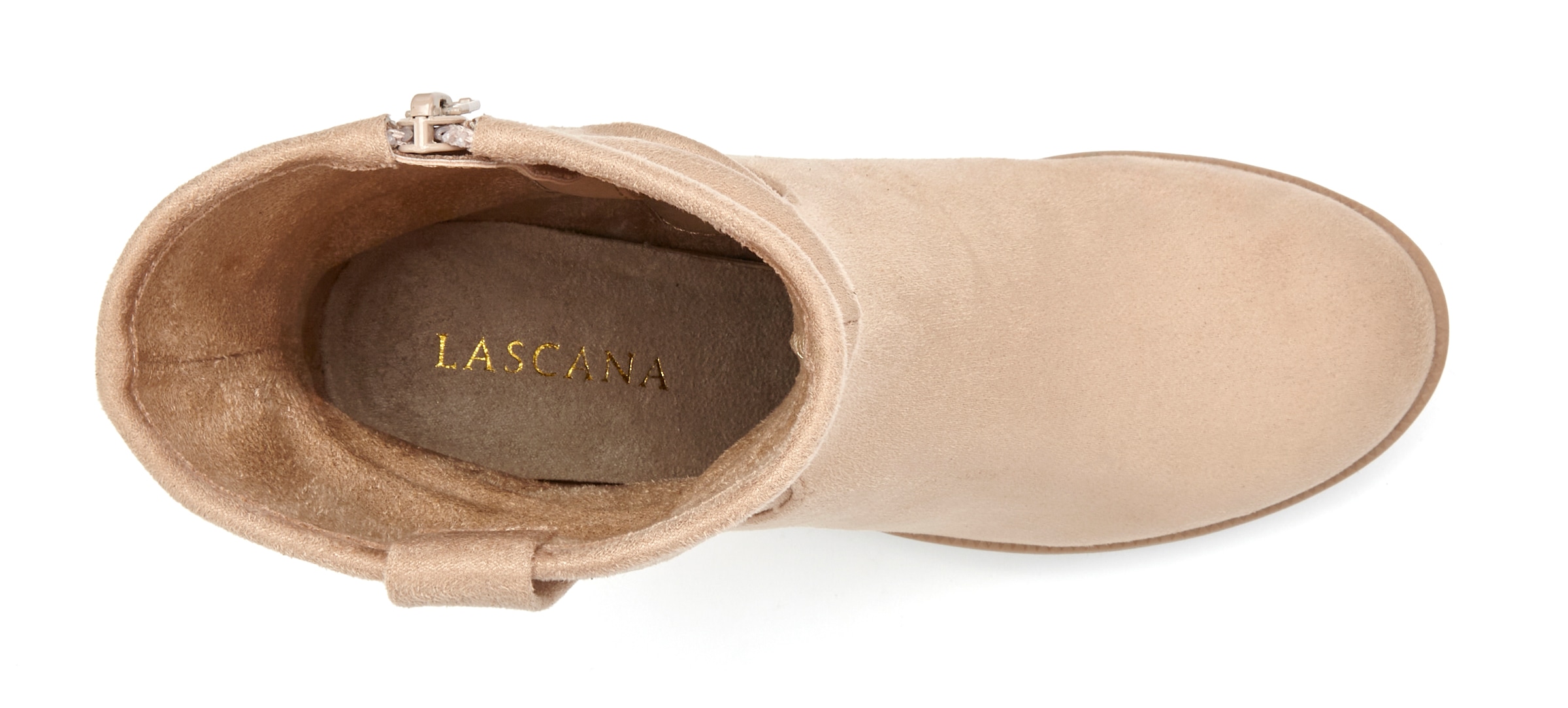 LASCANA Bottines »Stiefel, Keilstiefelette, Herbststiefelette,«  bout rond, talon compensé intérieur, intérieur textile