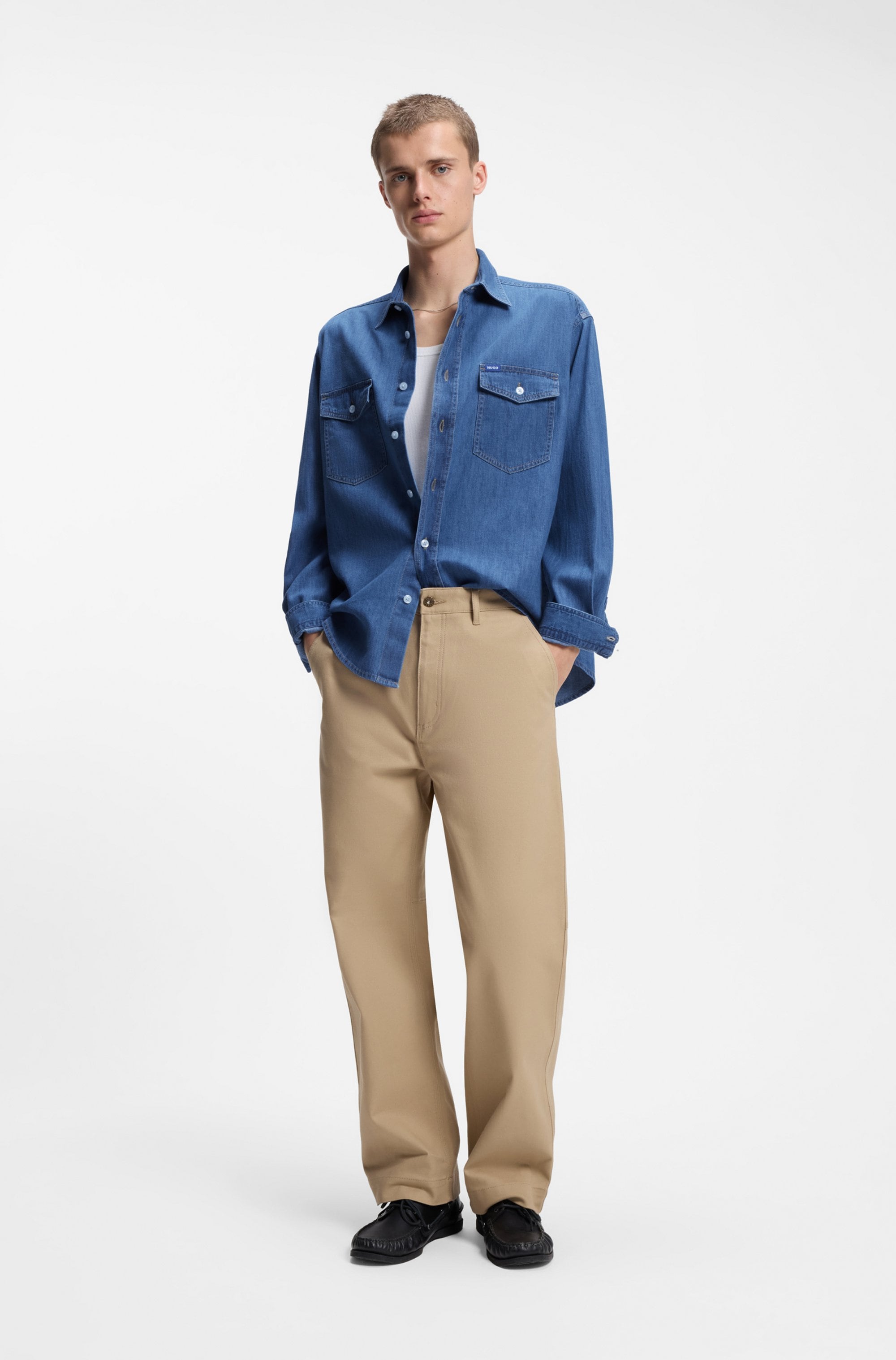 HUGO Blue Jeanshemd »Ebino« in cooler Waschung