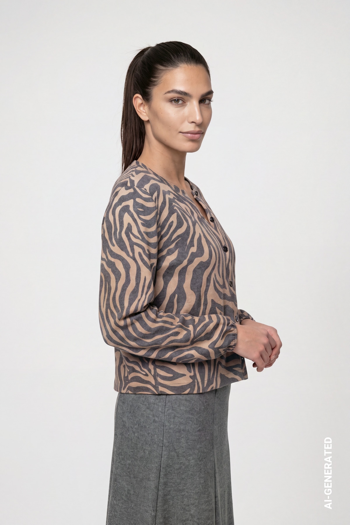 Monari Sommerjacke »Jacke Zebra allover« ohne Kapuze Regular fit mit Zebramuster