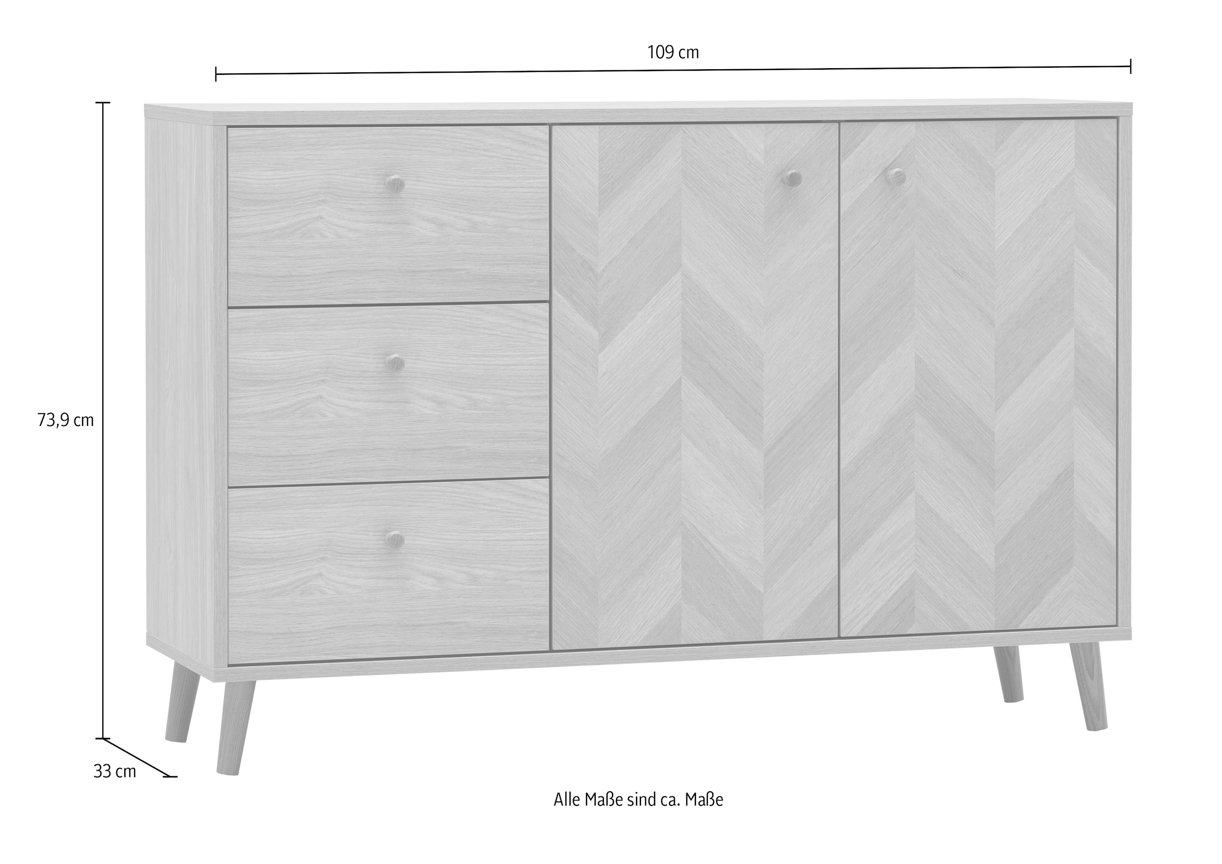 Schildmeyer Kommode »Visby, Breite 109 cm« 1 Stk. tlg. Made in Germany