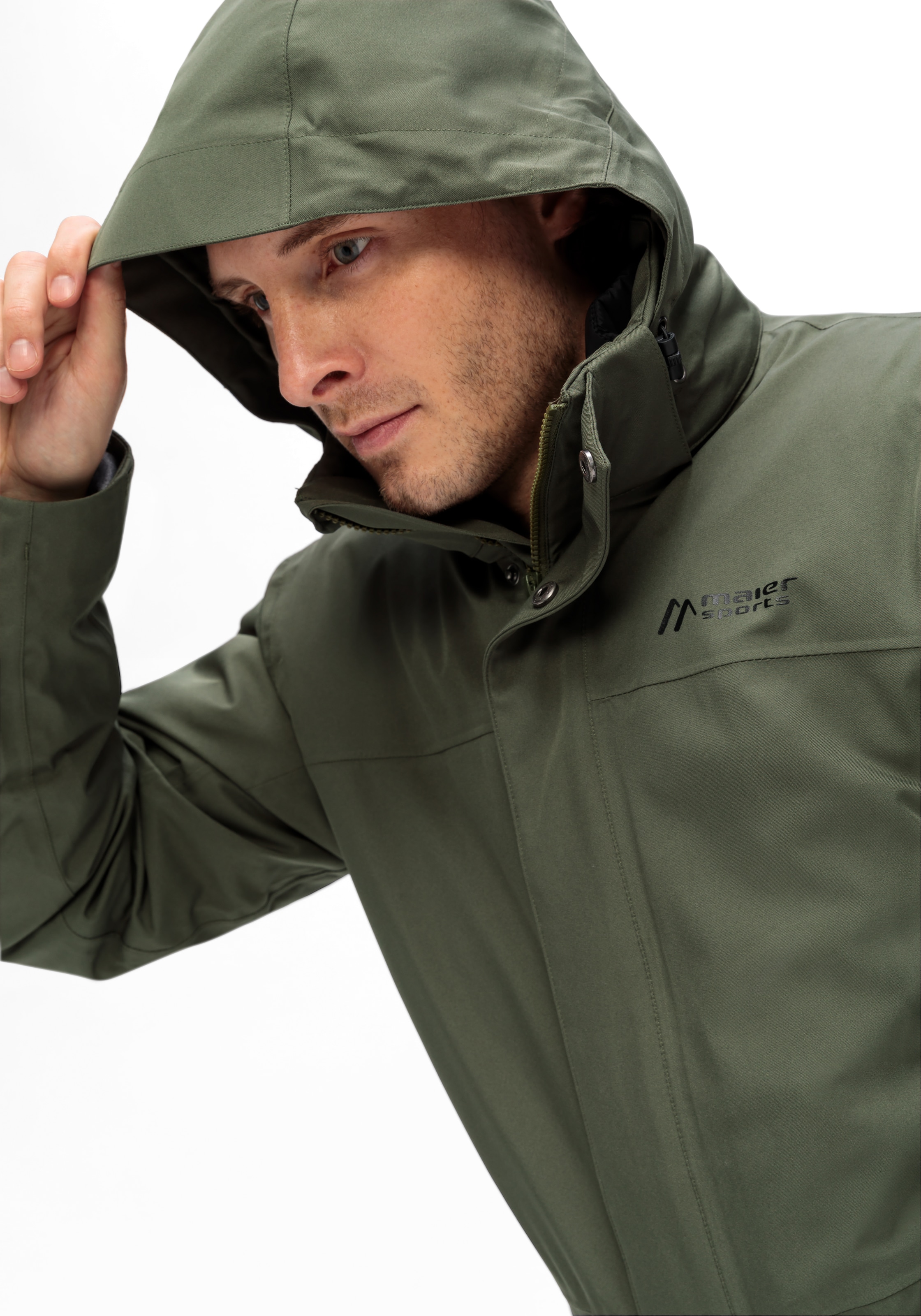 Maier Sports Veste d'hiver »Peyor 3in1« warme Herren Jacke, wattierte Regenjacke, wasserdicht + atmungsaktiv