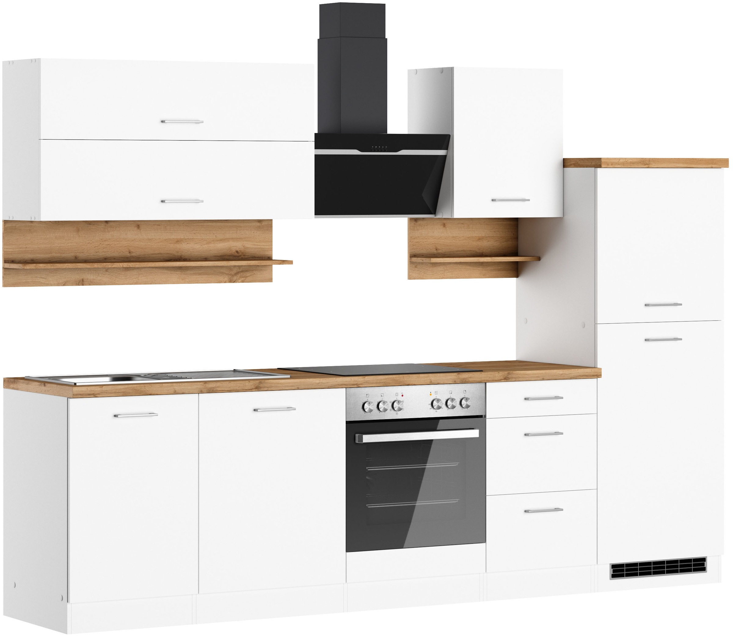 KOCHSTATION Küchenzeile »KS-Milan« 280 cm breit, robuste Metallauszüge, viel Stauraum