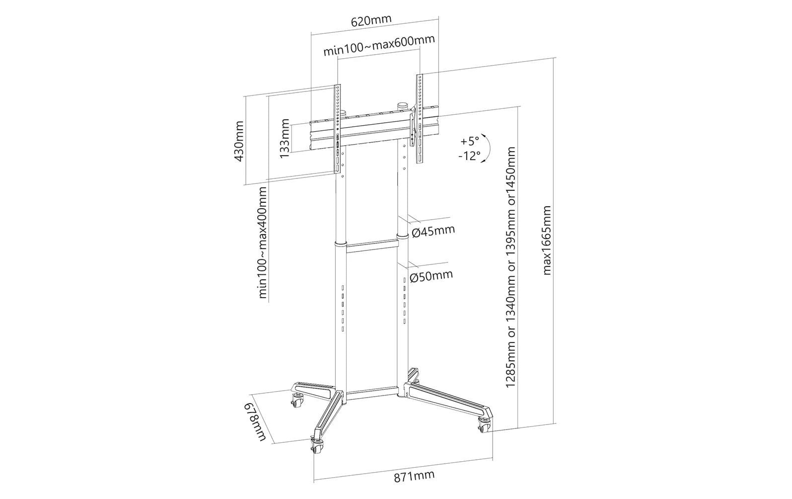   TV-Ständer »Neomounts by NewStar FL50-540BL1 bis 50 kg – Schwarz«