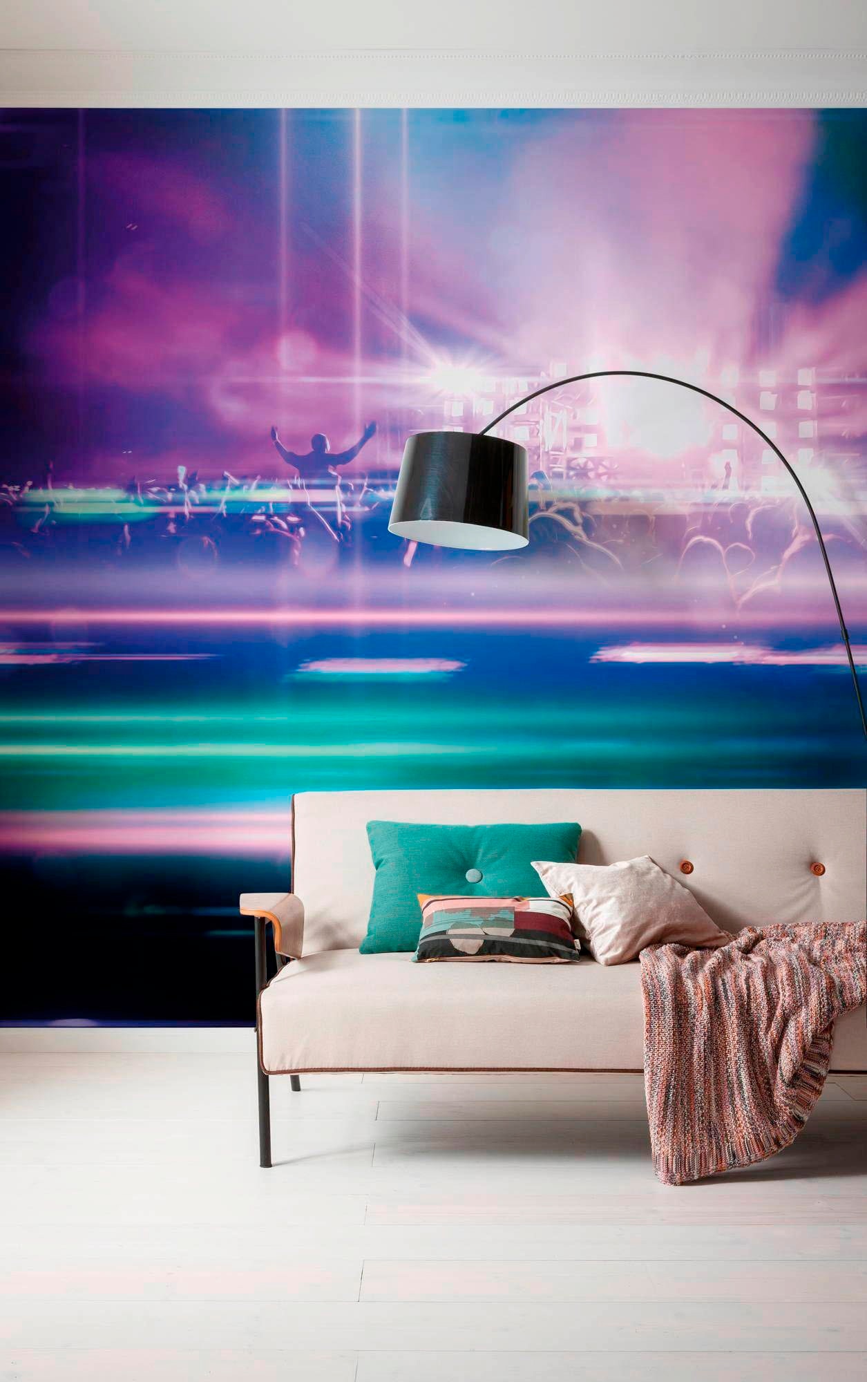 Komar Vliestapete »Digitaldruck Vlies -  Open Air Electro - Grösse 400 x 250 cm« bedruckt glatt Wohnzimmer, Schlafzimmer