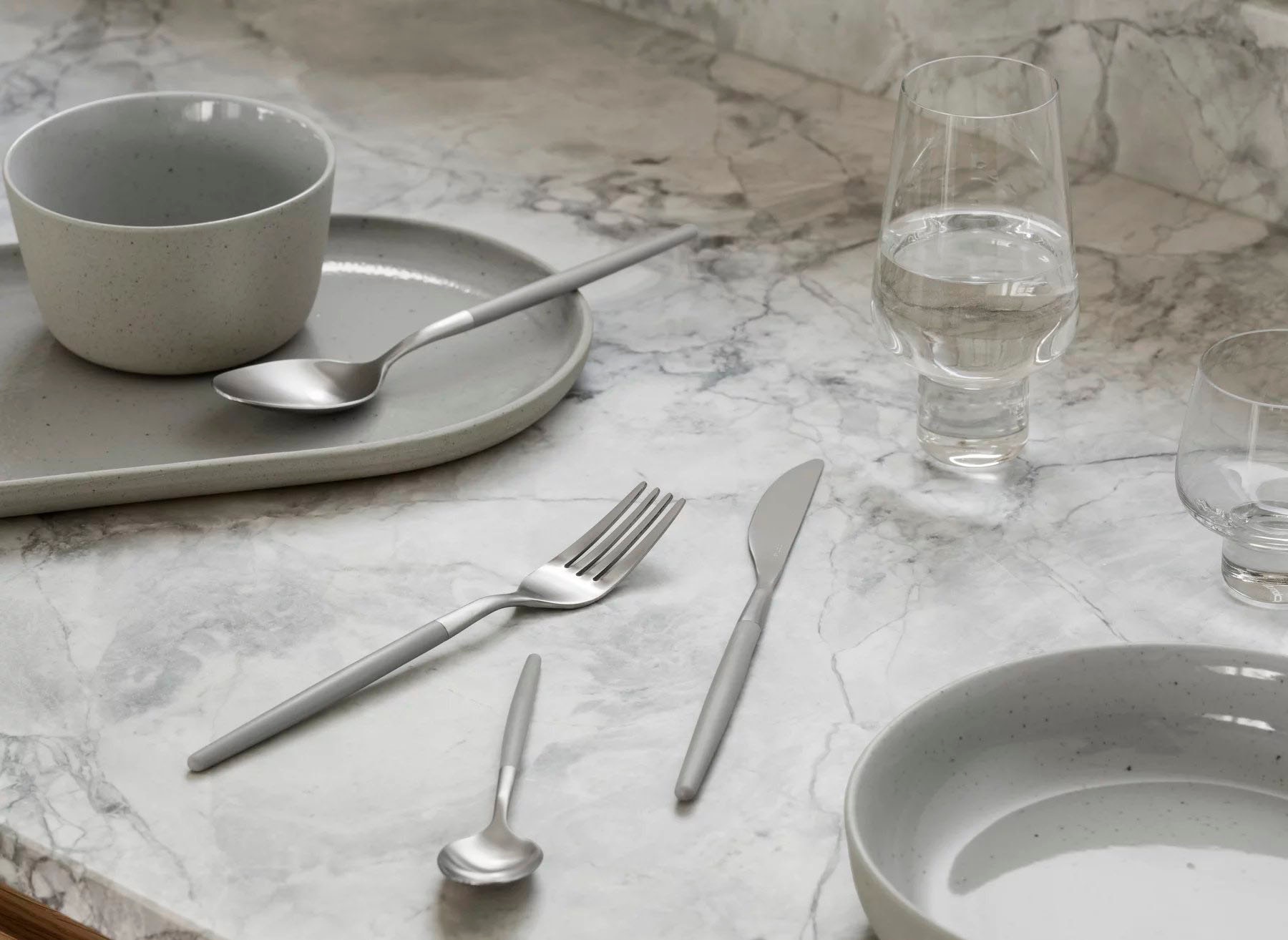 BLOMUS Set de couverts »MAXIME« matt, bebürstet, Griffe mit Kunststoffbeschichtung