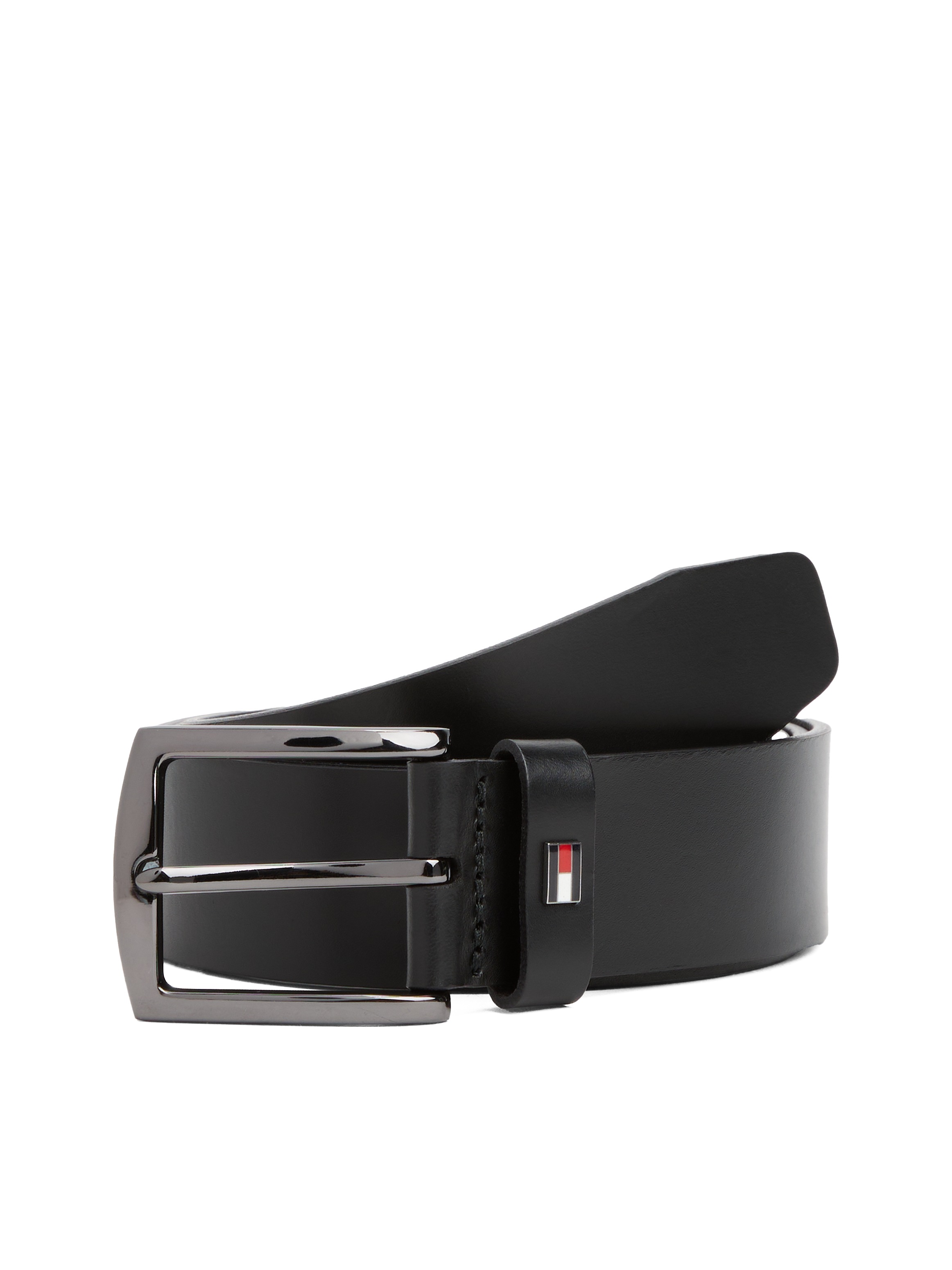 Tommy Hilfiger Ceinture en cuir »DENTON 3.5  cm breit EXT« Einfachdornschliesse, Metalllogo
