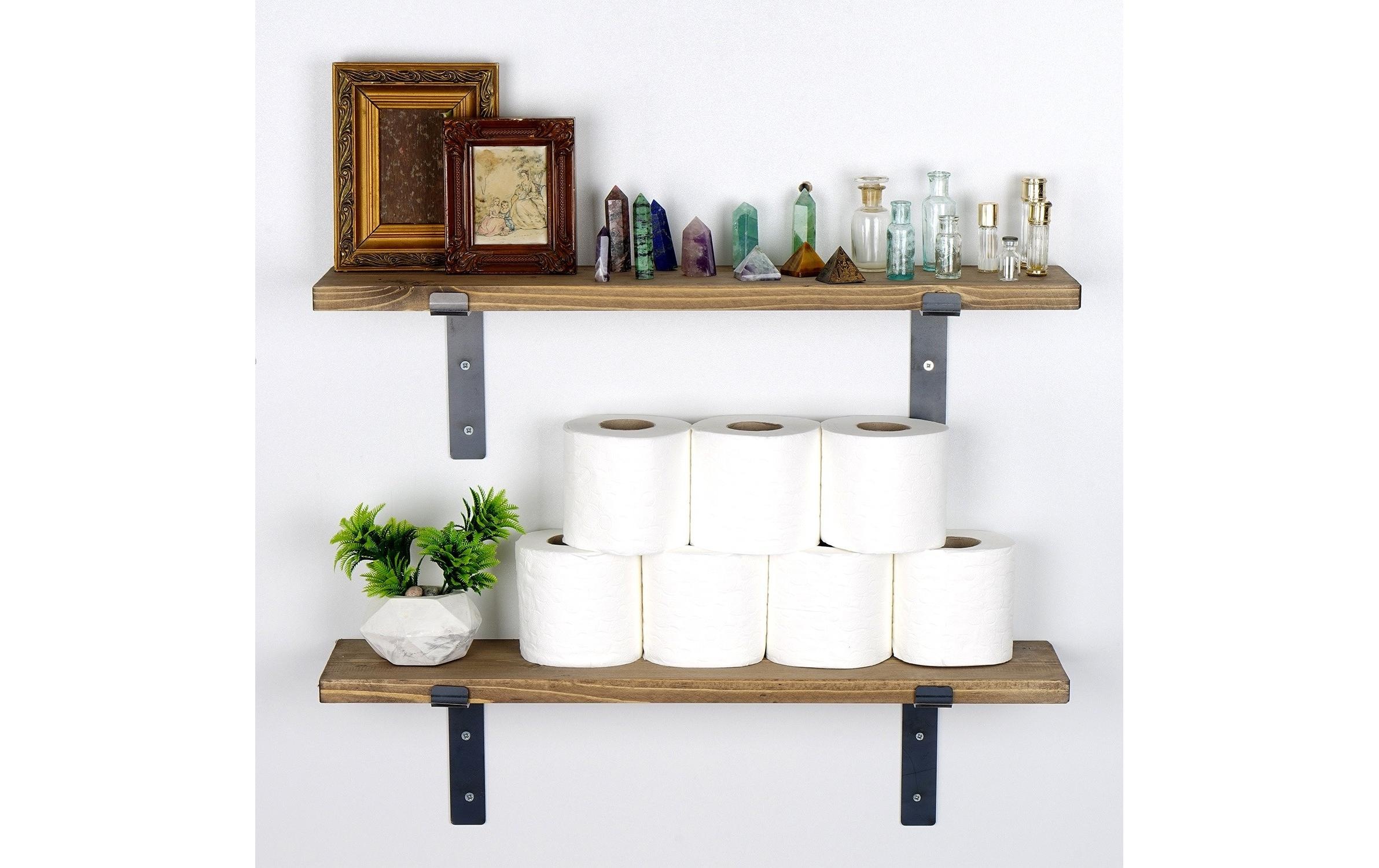 WOODY FASHION Wandregal »LAM004 2 Stück, 60 x 16 x 14 cm,«