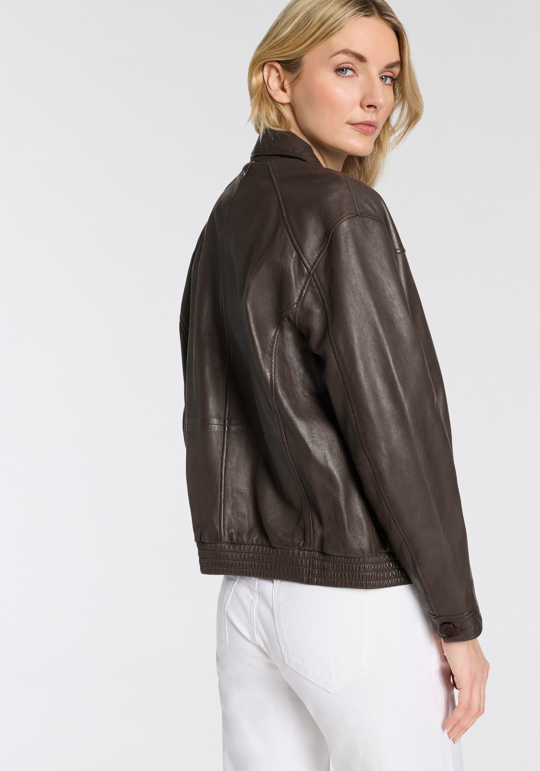 Mauritius Veste en cuir »MWTylli OS OT« mit Elastikbund