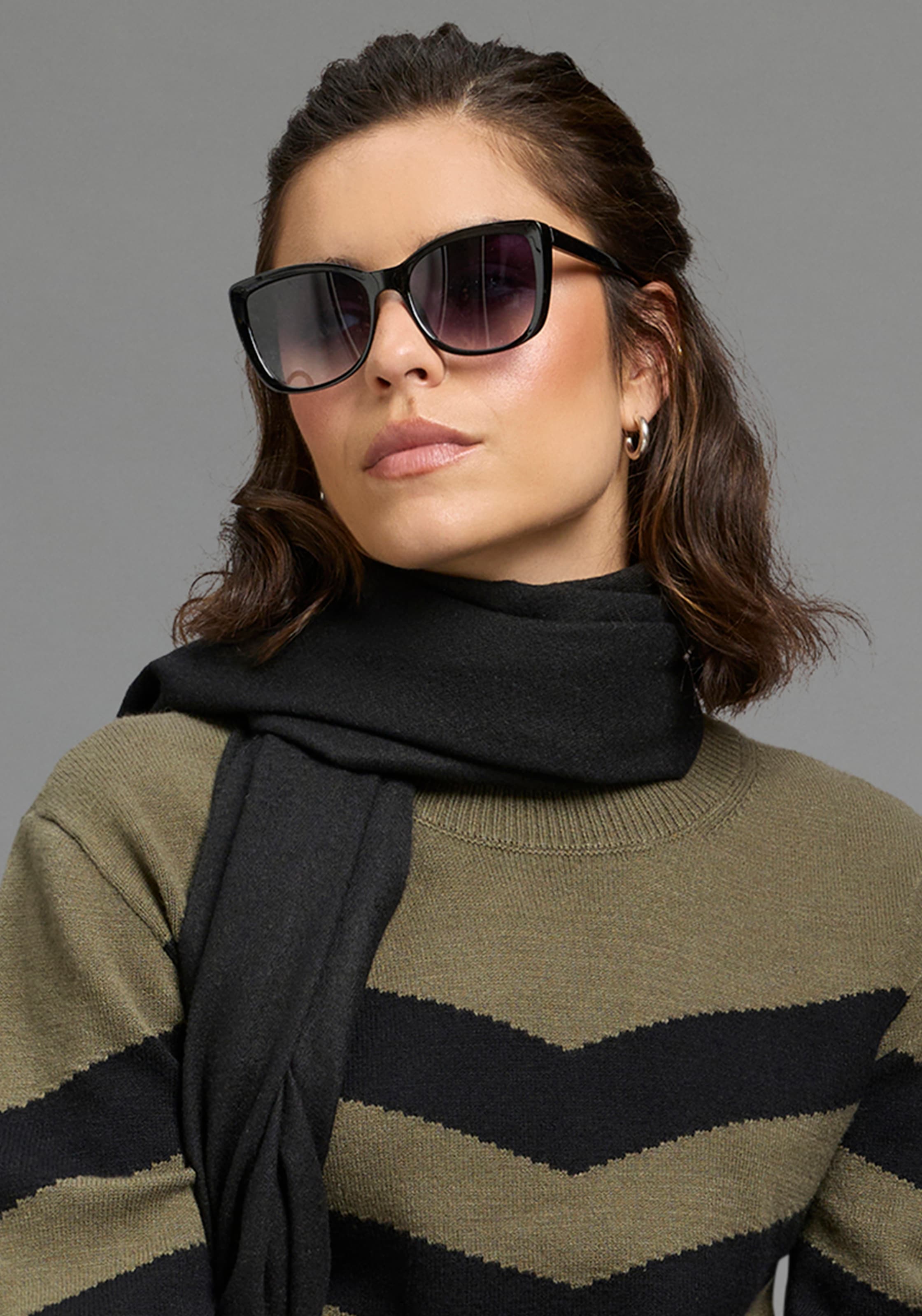 Laura Scott Lunettes de soleil pour femmes avec verres dégradés gris