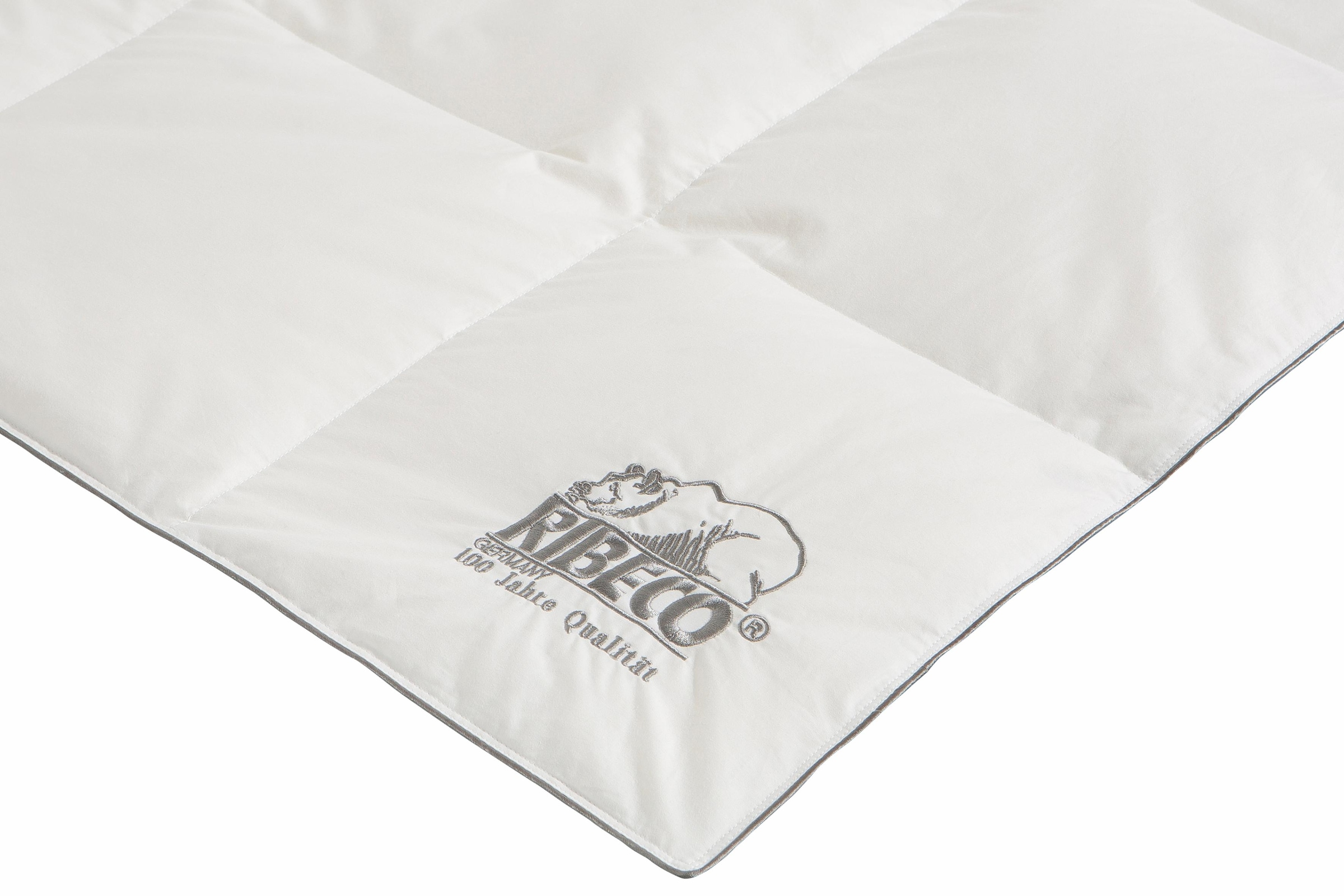 RIBECO Couette en duvet »Eve Bettdecke in 135x200 und 155x220cm und weiteren Grössen« léger Füllung 90 duvet 10 plumes 1 cuis tlg. meilleure vente, duvet et plumes, couette en duvet, couette en plumes, fabriqué en Allemagne