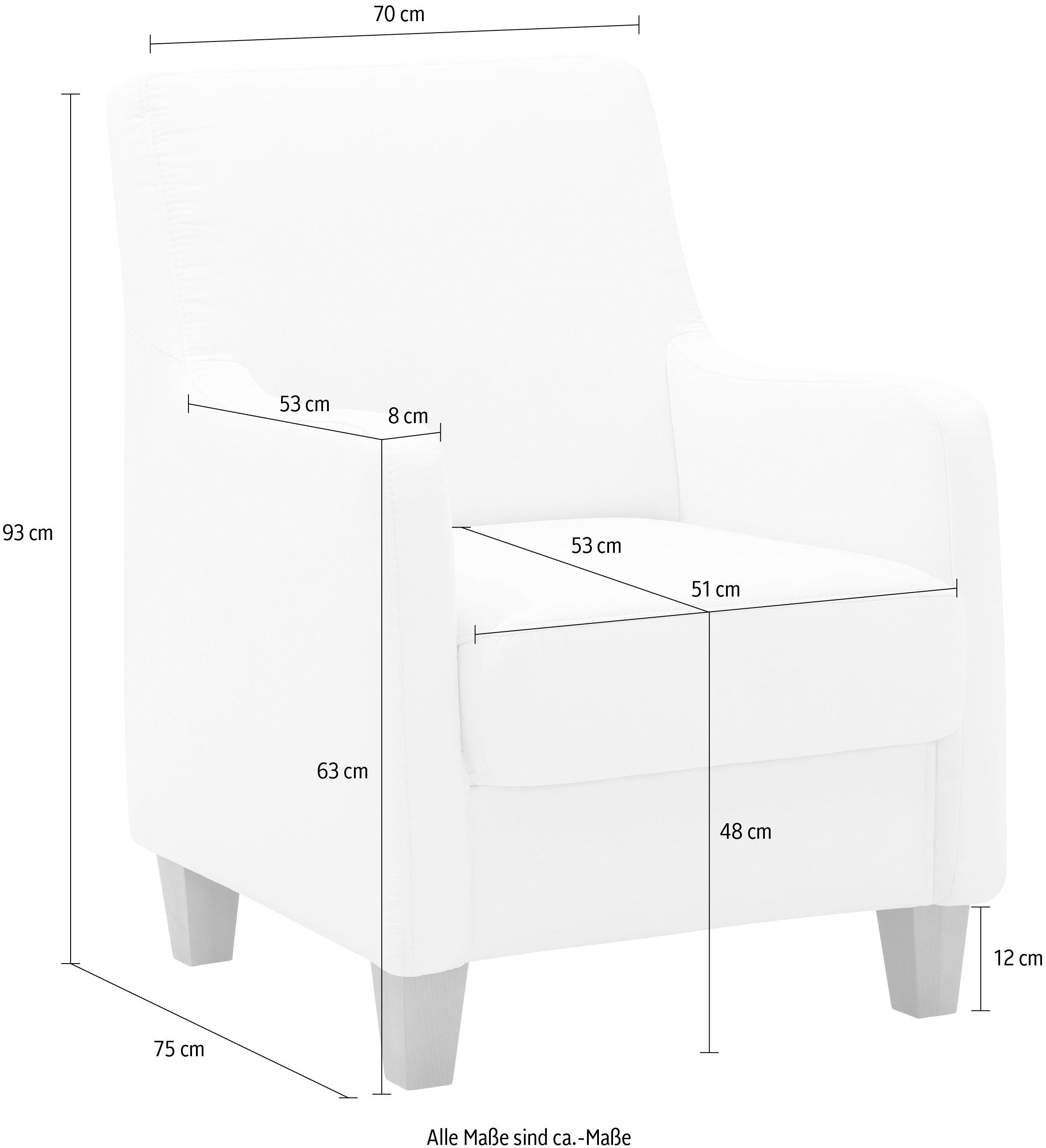 Home affaire Sessel »Palmera, B: 70 cm« mit Federkern