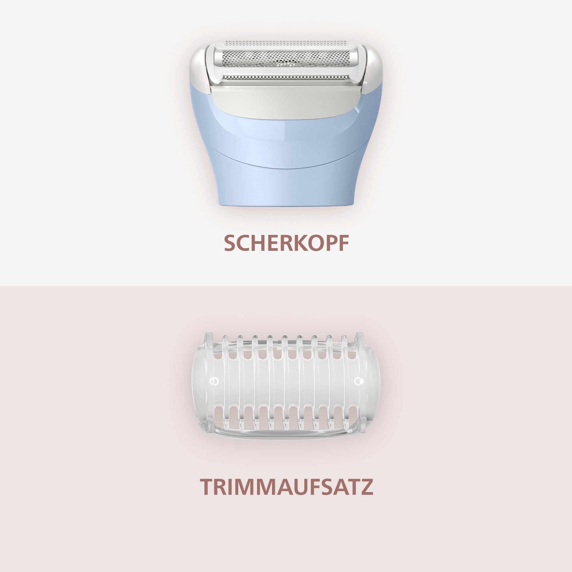 Philips Elektrorasierer »Lady Shaver Series 6000« 1 Stk. Aufsätze kabelloser Rasierer, nass und trocken, inkl. Trimmeraufsatz