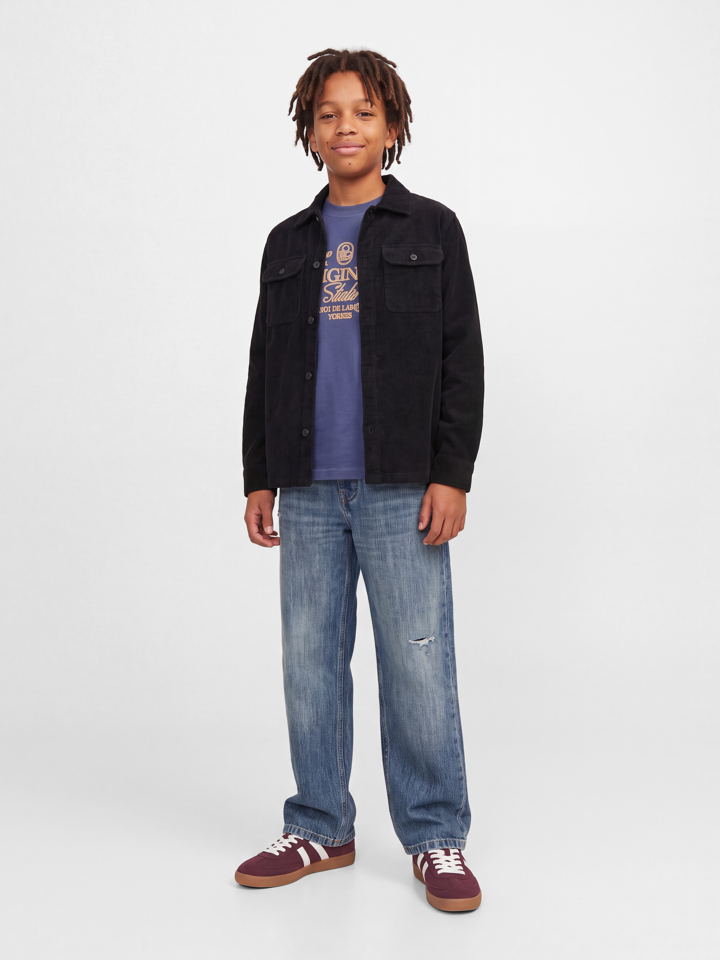 Jack & Jones Junior Langarmhemd »JJEREGENT CORD OVERSHIRT LS JNR« Baumwolle, locker geschnitten
