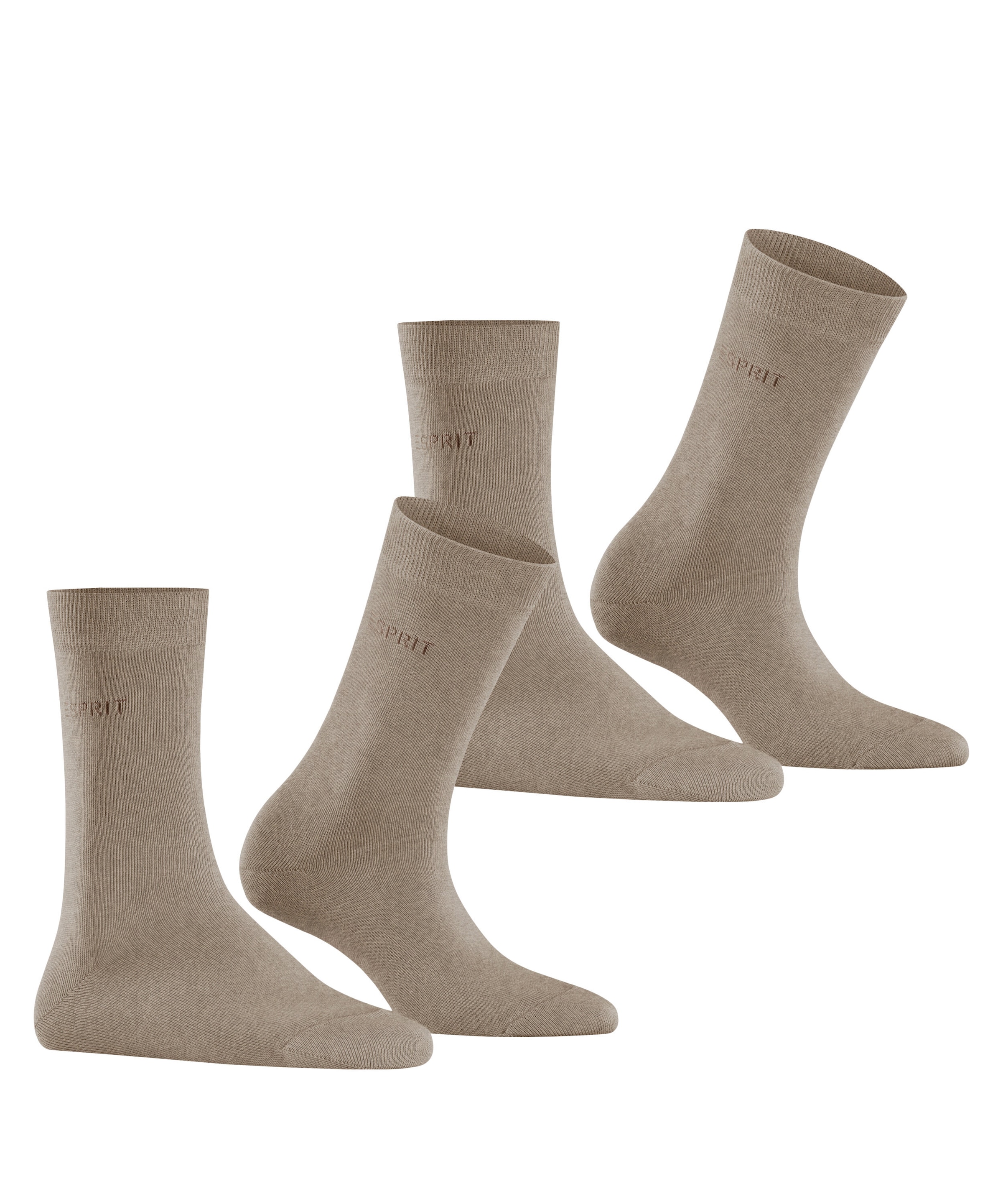 Esprit Socken »Uni« 2er Pack, 2 Stk. tlg. aus elastischem Material, atmungsaktiv