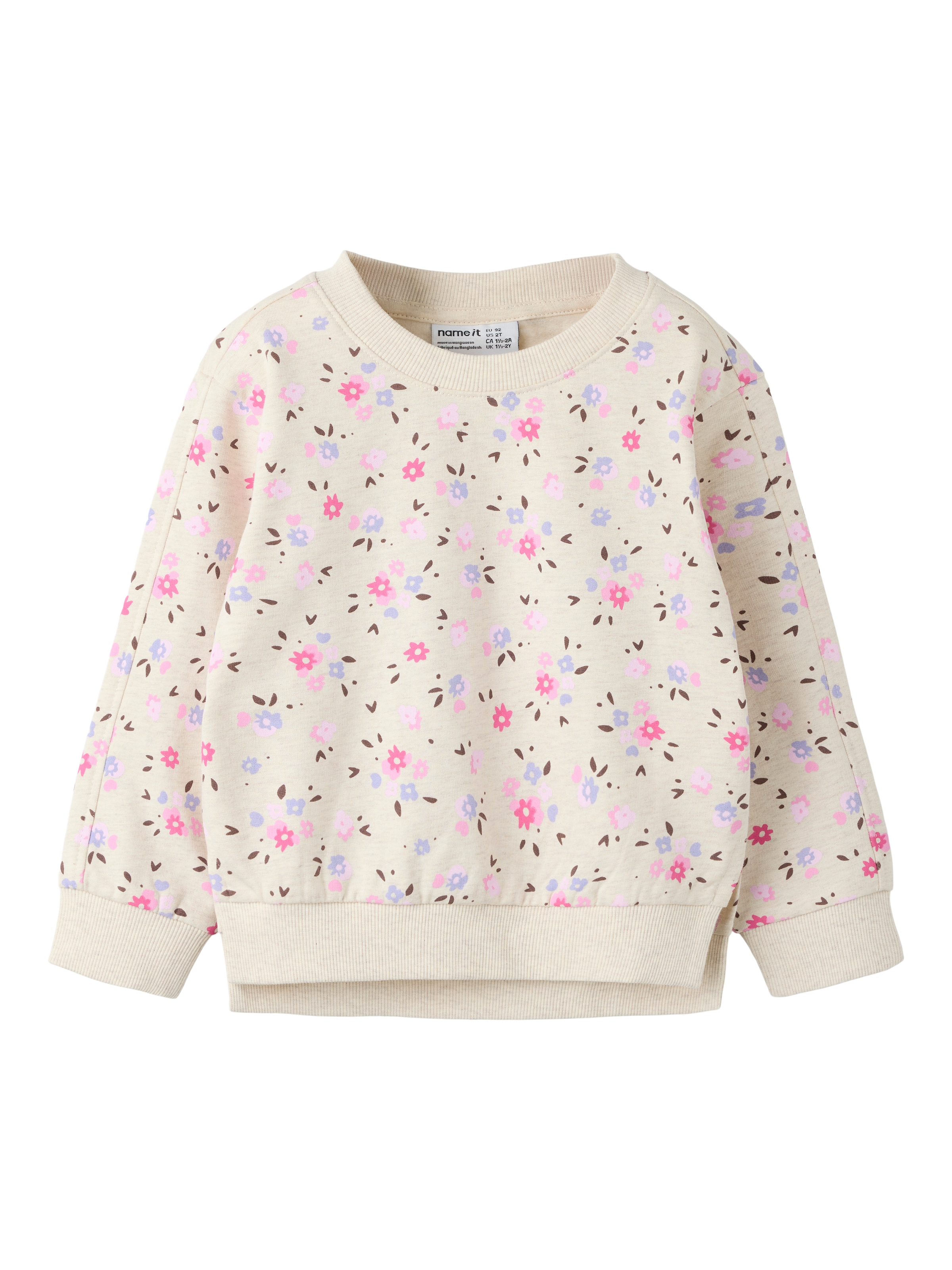 Name It Sweatshirt »NMFNISALA LS NREG SWEAT BRU PB«, Baumwolle
