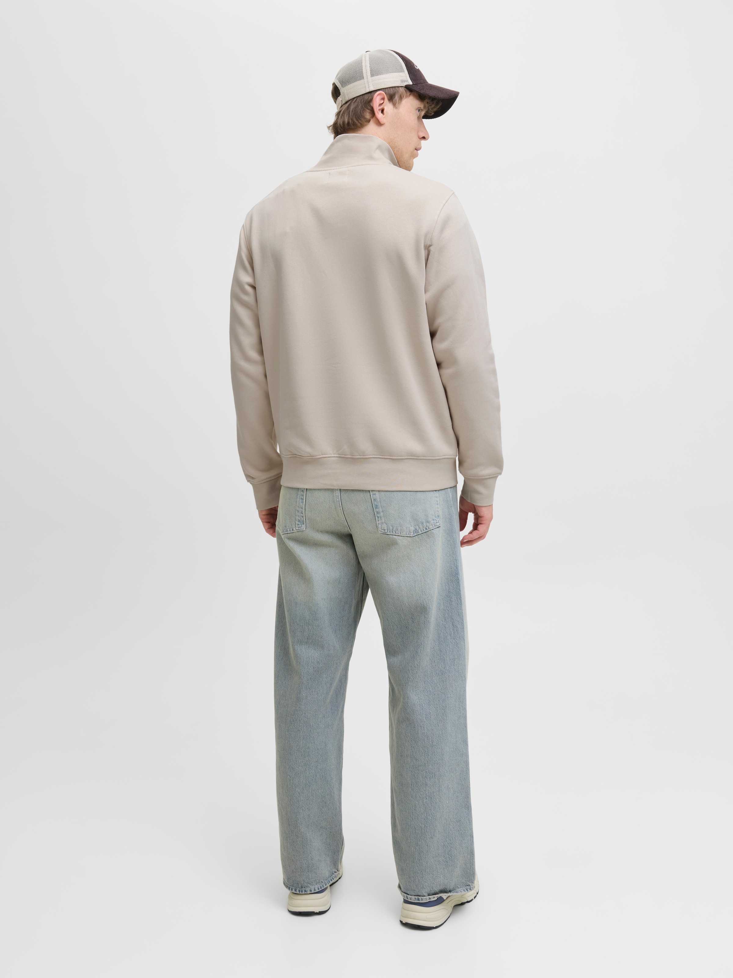 Jack & Jones Sweatshirt »JJESOHO SWEAT QUARTER ZIP HN NOOS«, Baumwollmischung, relaxed fit
