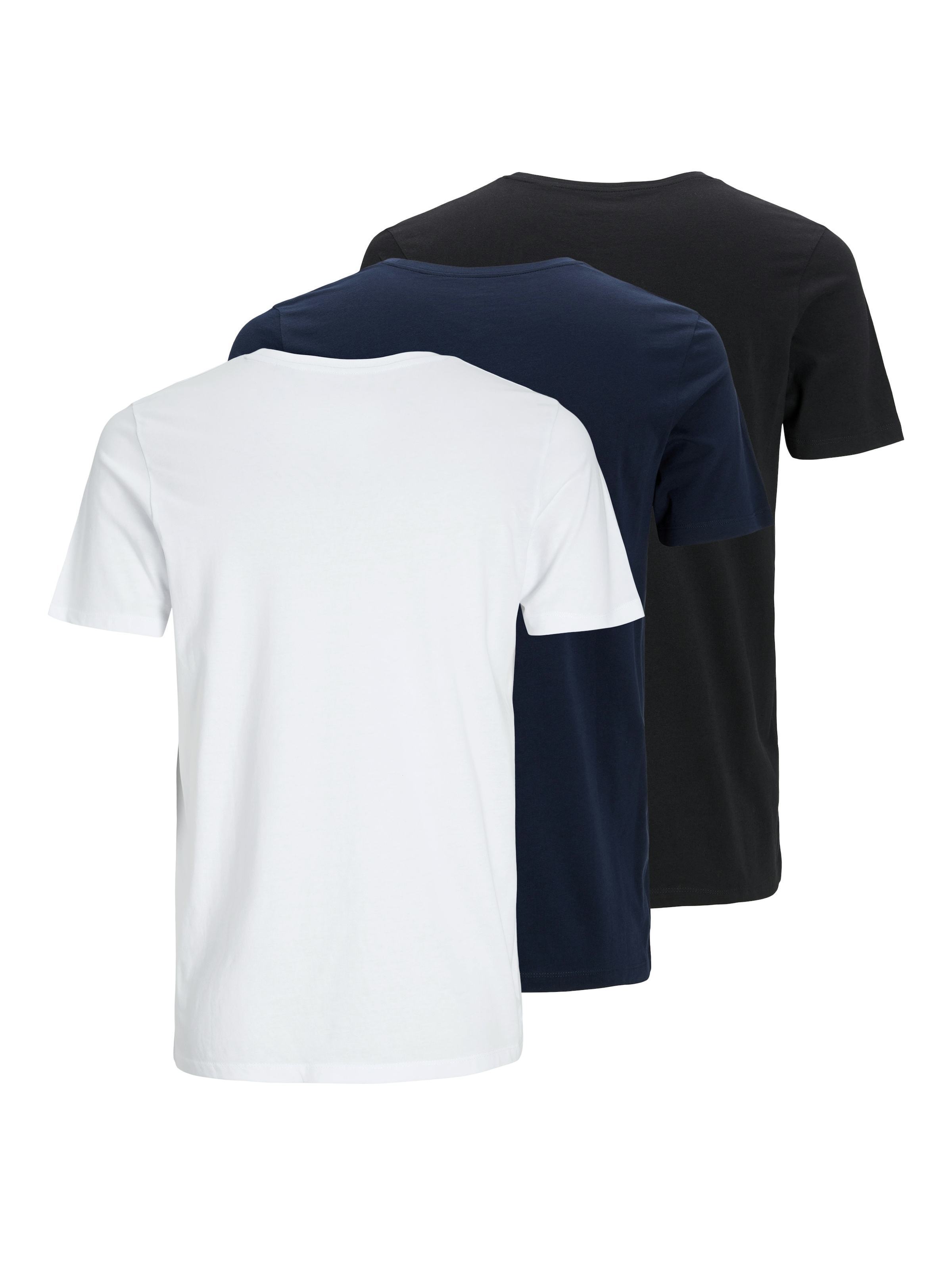 Jack & Jones Rundhalsshirt »JJECORP im 3er Pack mit Print und Rundhalsausschnitt« Packung, 3er-Pack, 3 Stk. unifarben, modisch, regular fit, Baumwolle, Rundhals