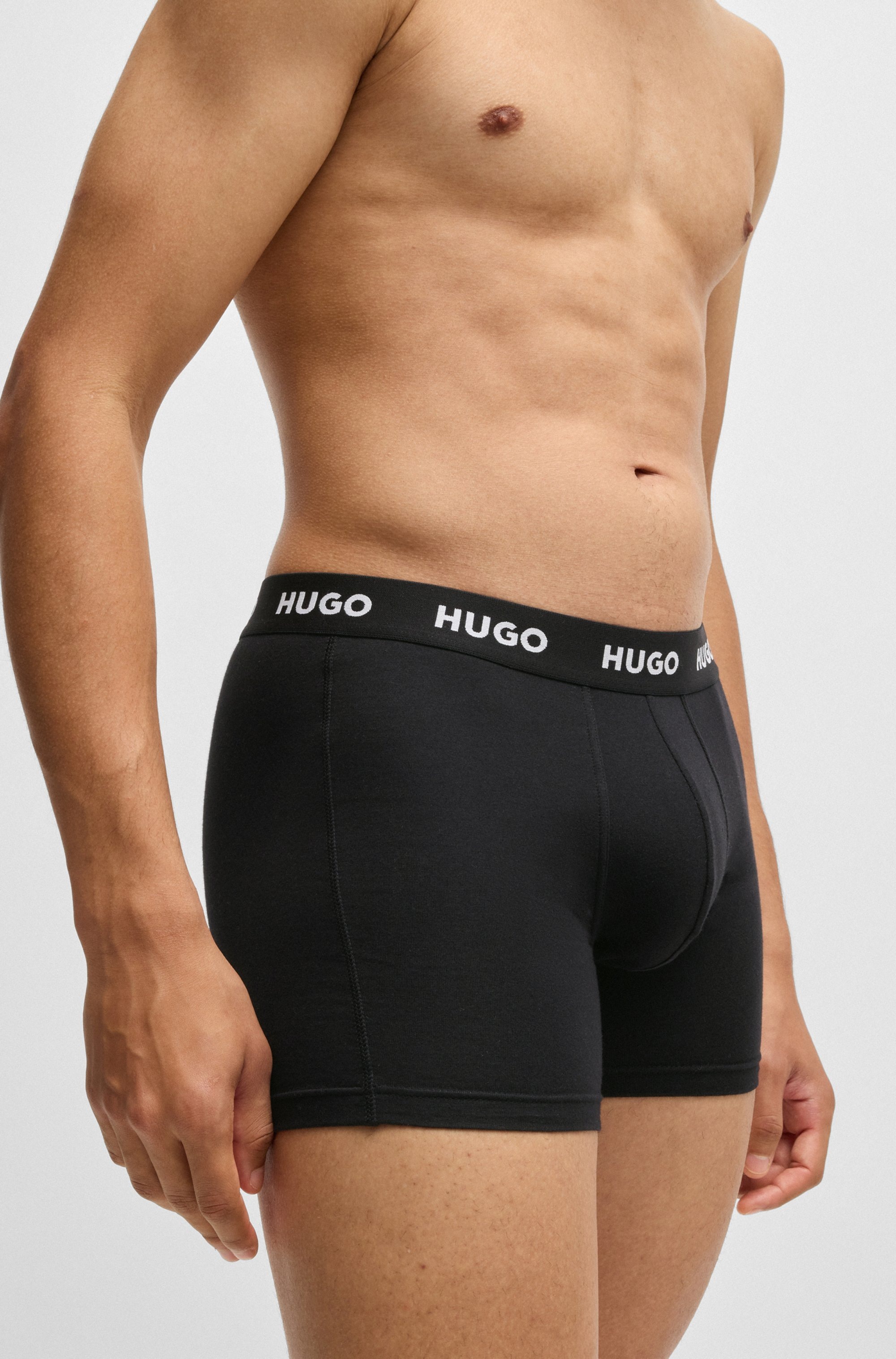 HUGO Underwear Boxer »BOXERBR TRIPLET PACK« 3 Stk. mit HUGO Logo-Elastikbund