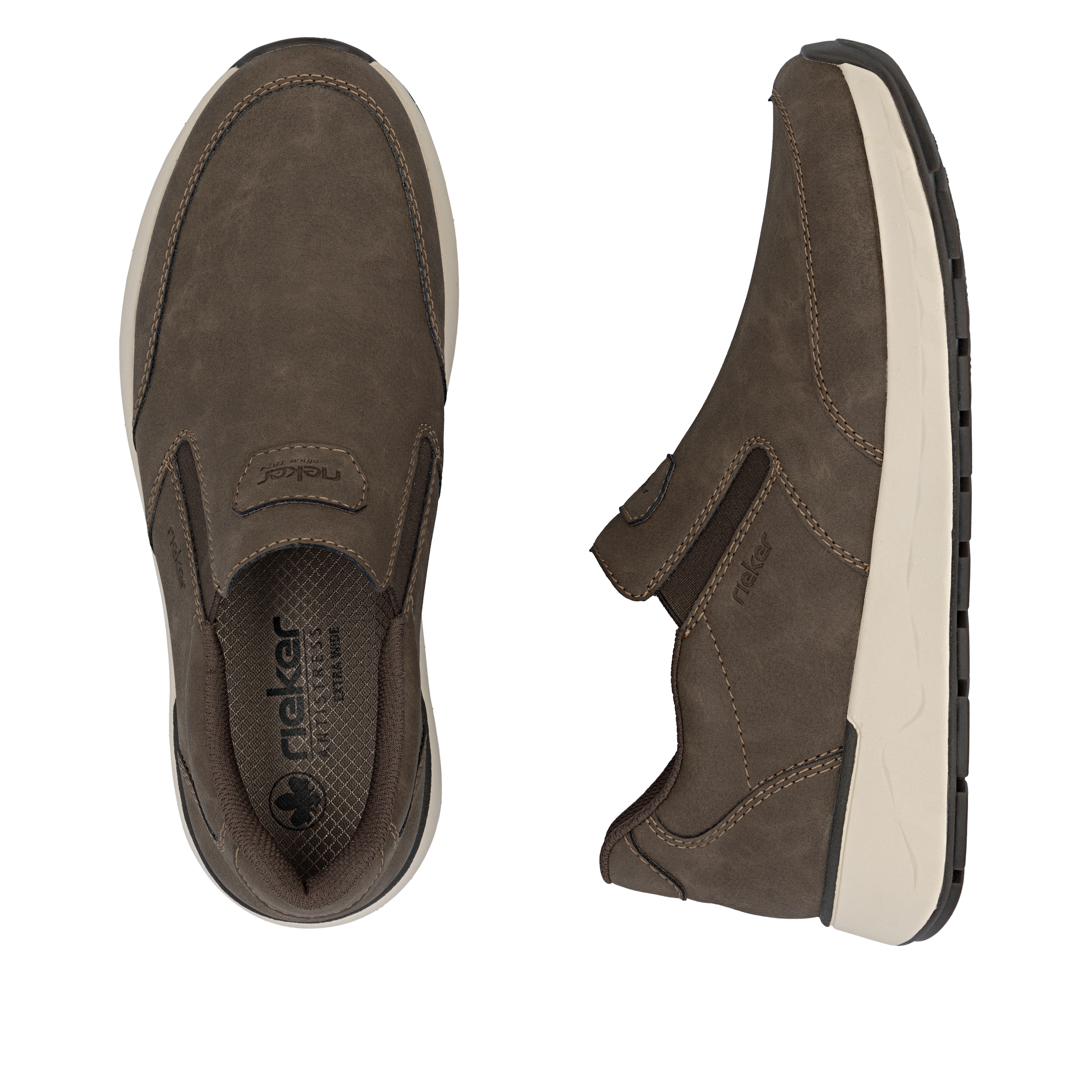 Rieker Slipper  chaussure à enfiler, demi-bottine, sneaker slip-on avec coutures décoratives