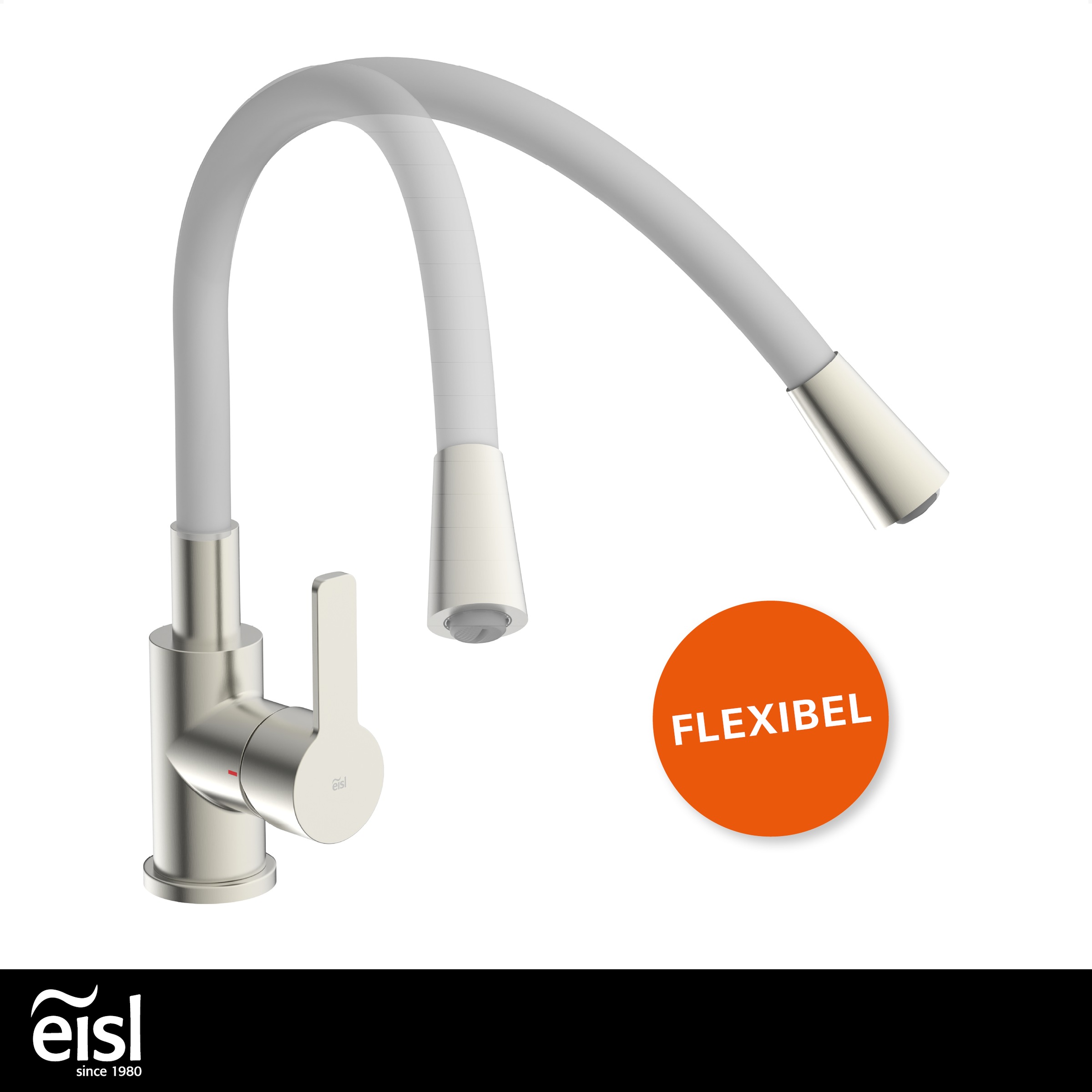 Eisl Spültischarmatur »Flexo« energiesparender Cold-Start, wassersparender Eco-Click,360° schwenkbar