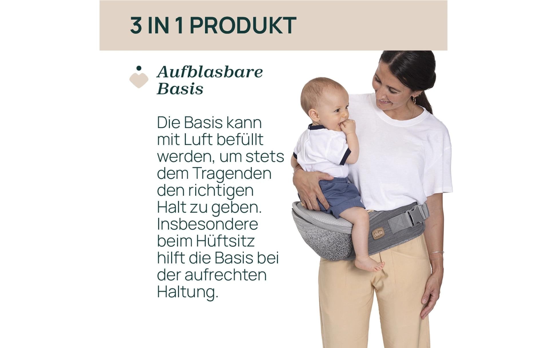 Chicco Babytrage »Airy Hip Fit« Ergonomische Babytrage mit integriertem Hüftsitz