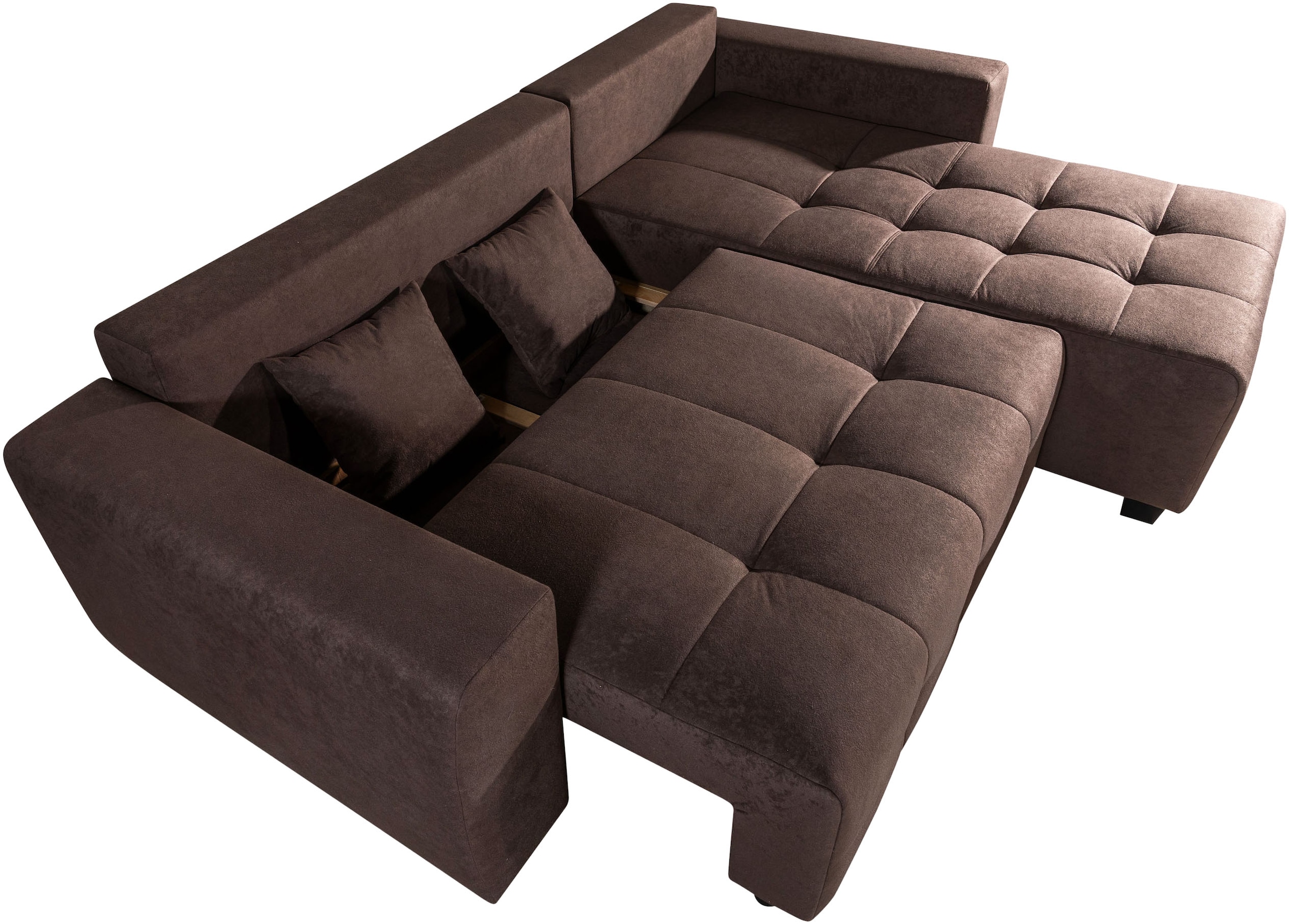 COLLECTION AB Canapé d'angle Ecksofa,Schlaffunktion,Bonnelfederkern,Rückenkissen
