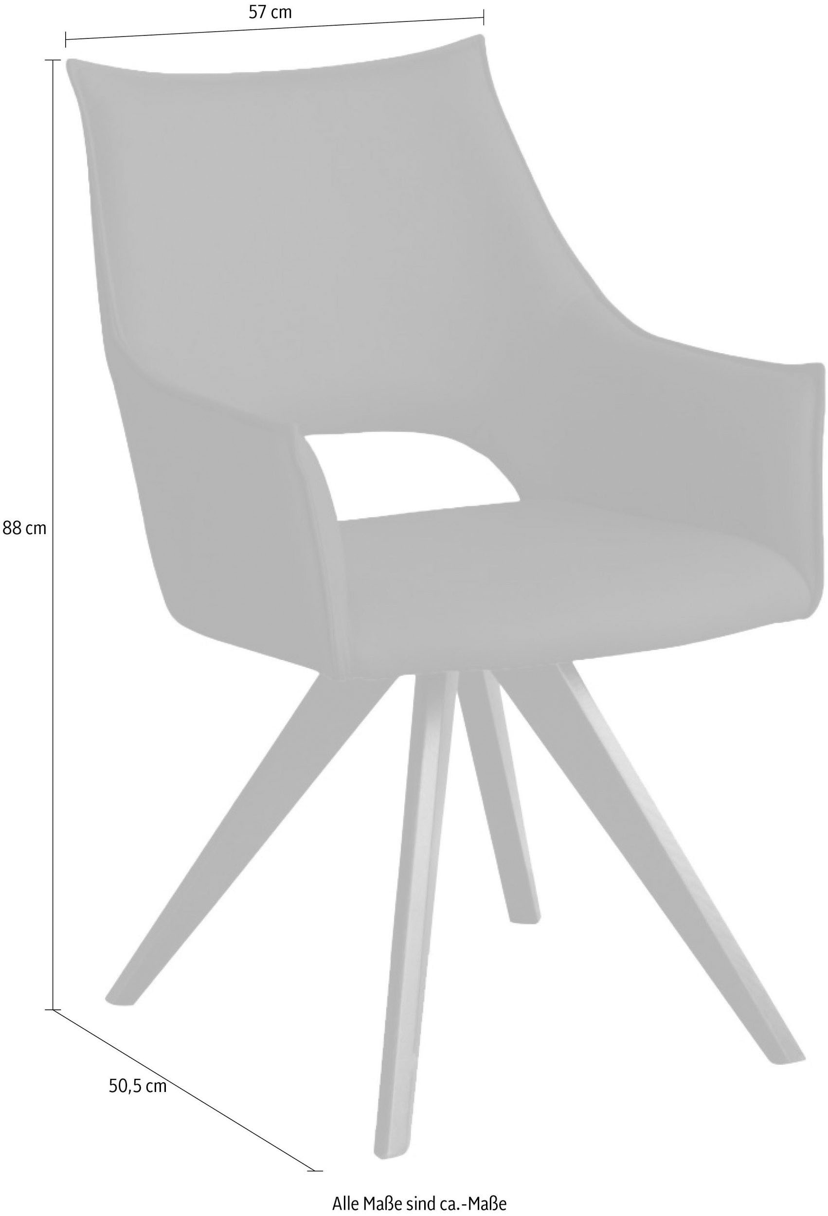 GOODproduct Chaise avec accoudoirs »Odin« () Moderner Polsterstuhl mit Stoffbezug