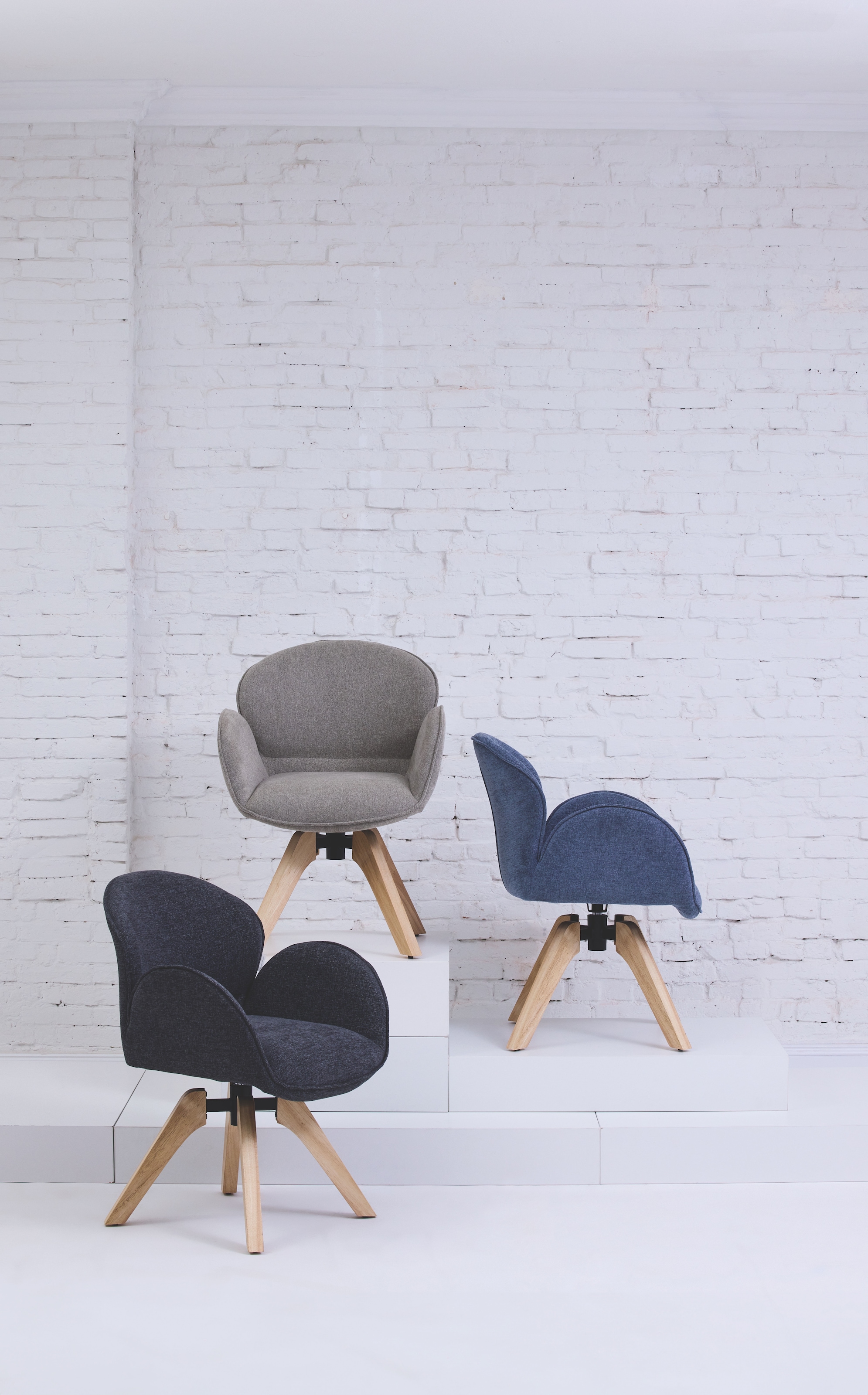 TOM TAILOR HOME Chaise avec accoudoirs »WINGS ARMCHAIR« (Set) 2 cuismit Armlehnen, drehbar, Rückholfunktion, Massivholzgestell