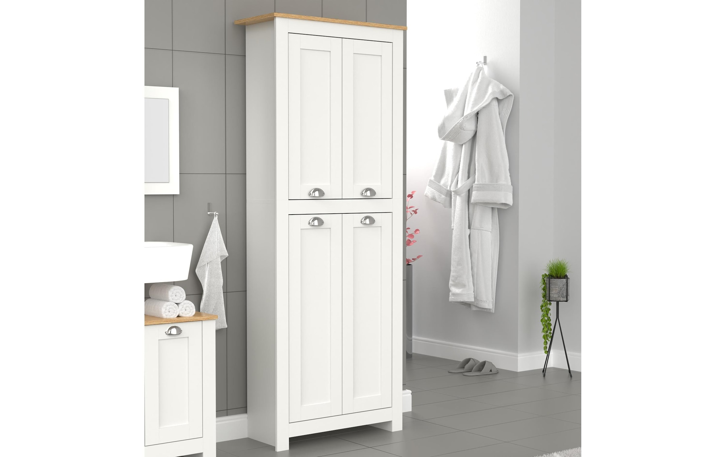 VCM Badregal »Badezimmerregal Balusa 42 x 180 cm«