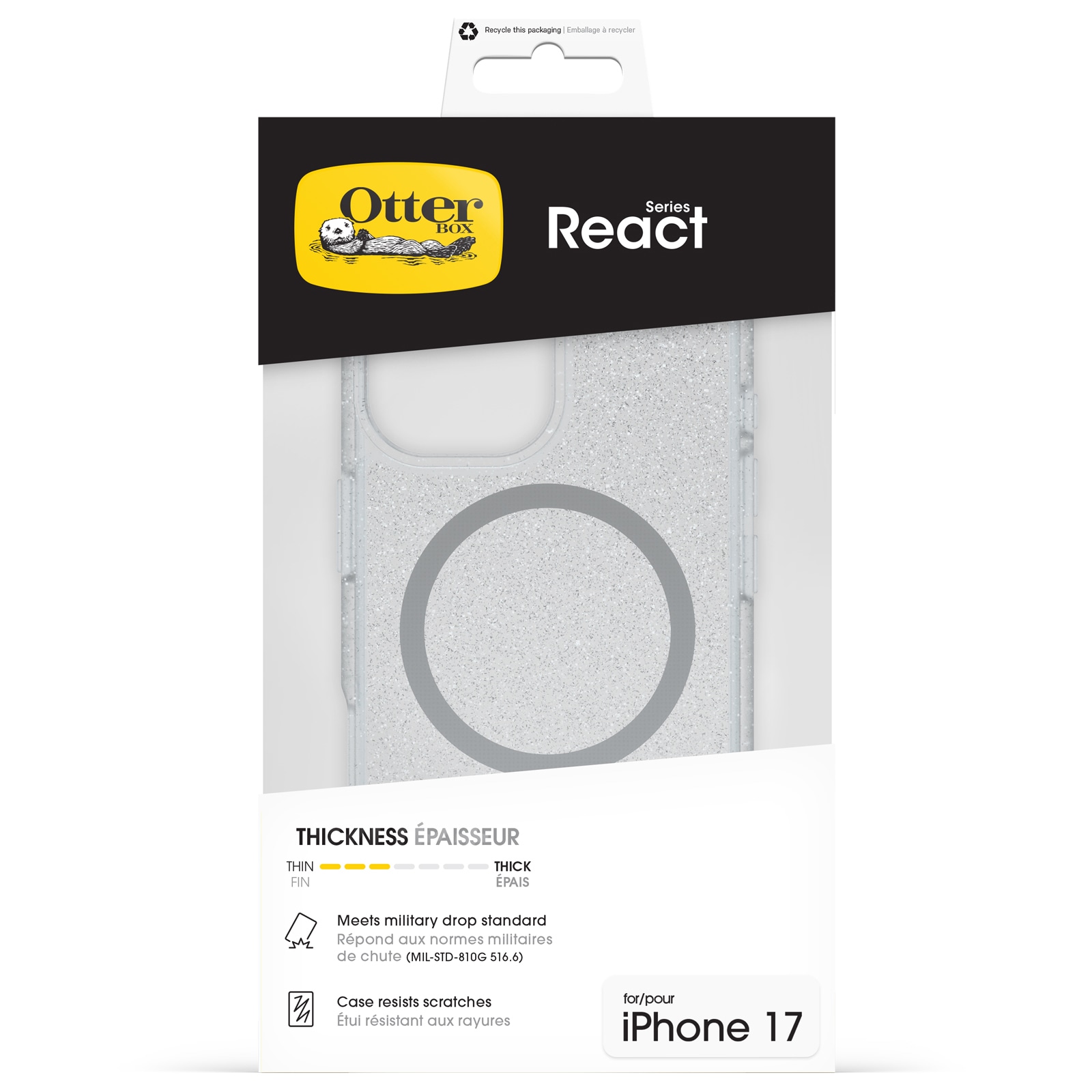 Otterbox Handyhülle »React Series Case für Apple iPhone 17« Apple iPhone 17 Backcover, Schutzhülle, Handyschutzhülle, Case, Schutzcase, stossfest