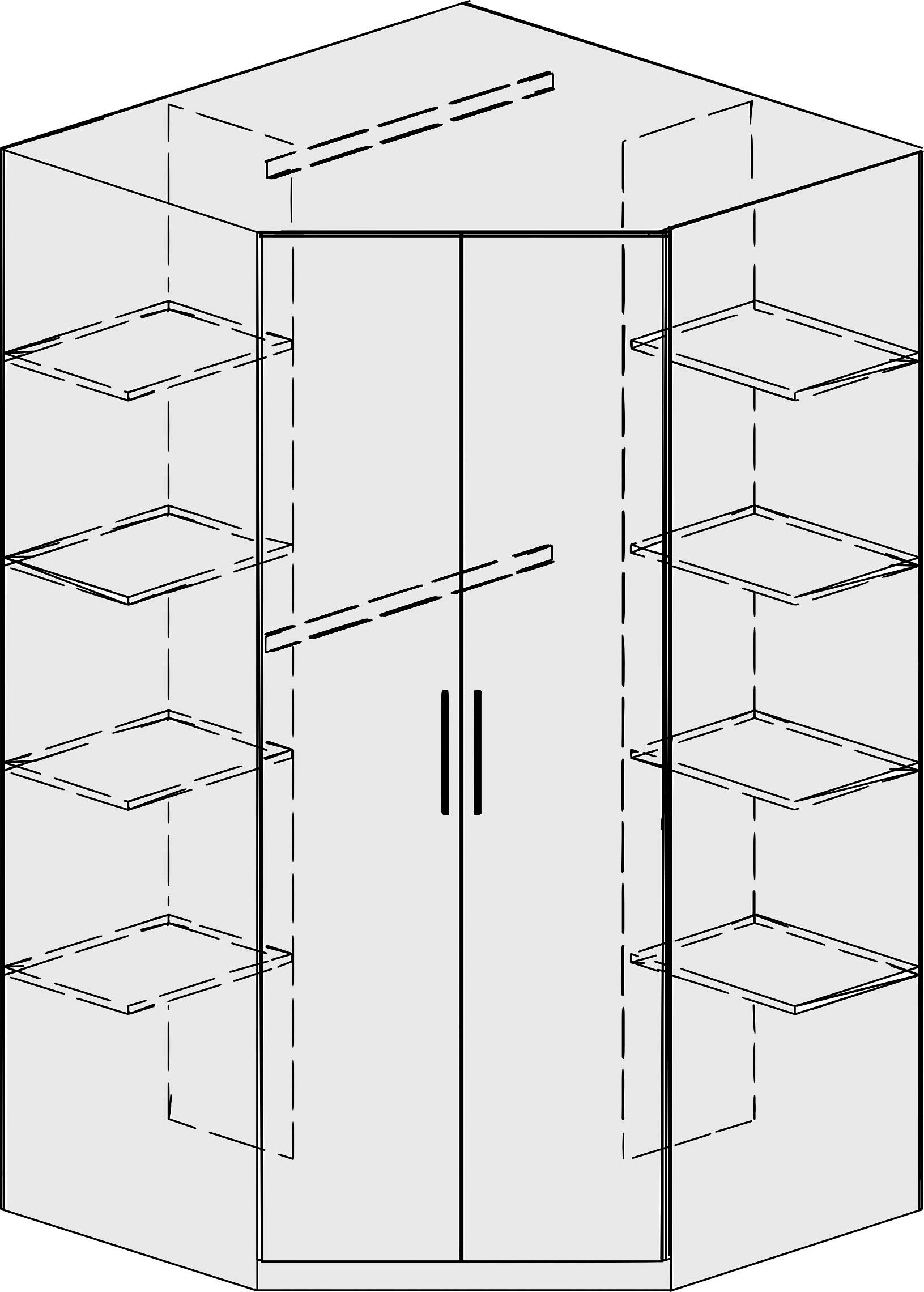 priess Armoire d'angle »Lindau«