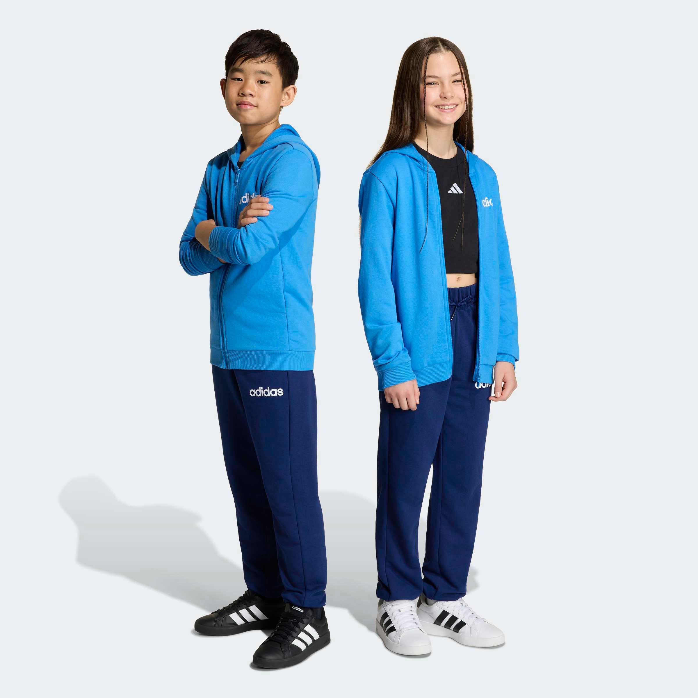 adidas Sportswear Combinaison d'entraînement »ESSENTIALS KINDER« 2 pièces zweiteilig, aus Baumwolle und Polyester, weiches French Terry